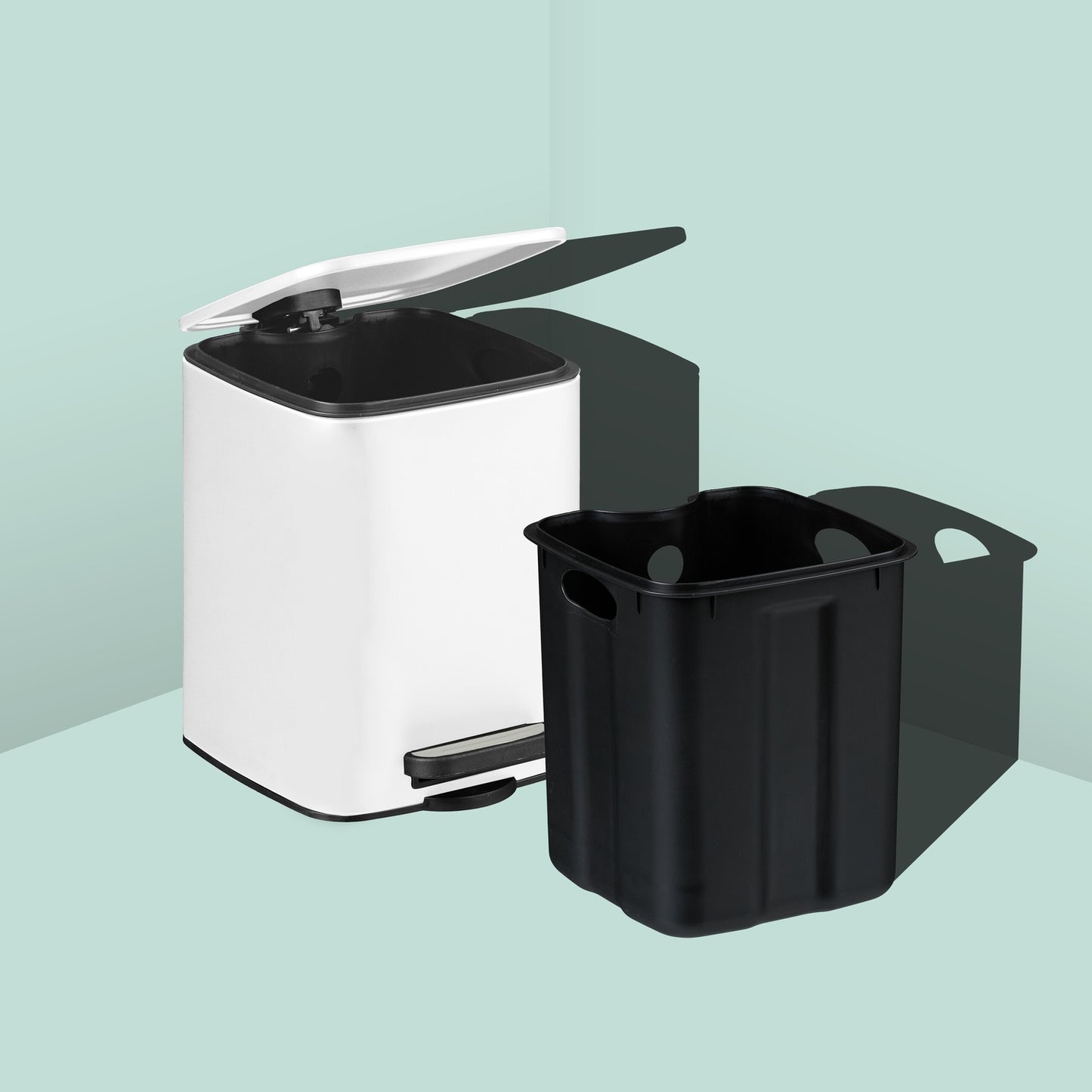 Bathroom Pedal Bin, 6L – Soft-Close, Hands-Free