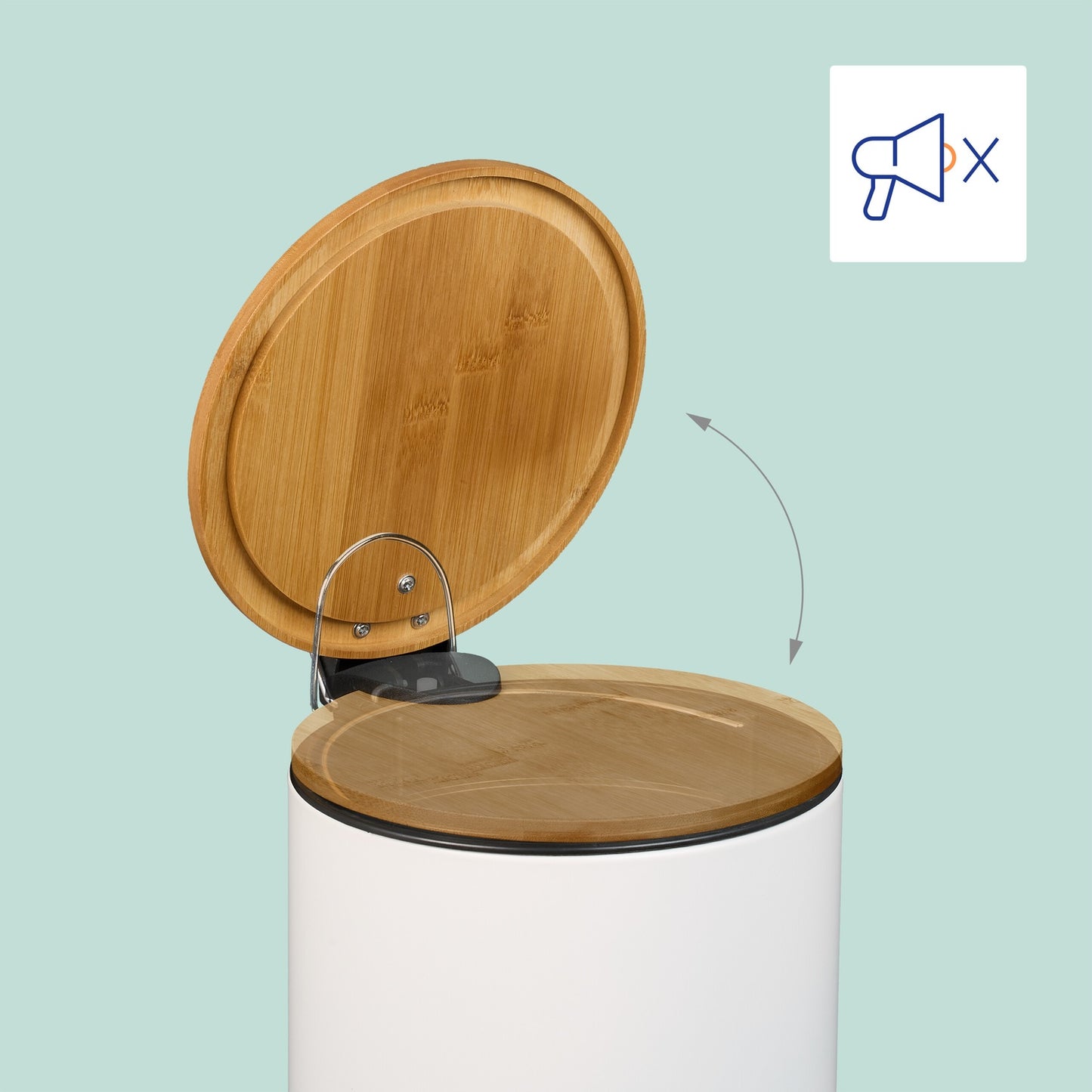 Bathroom Set with Bin & Toilet Brush, 5L Capacity