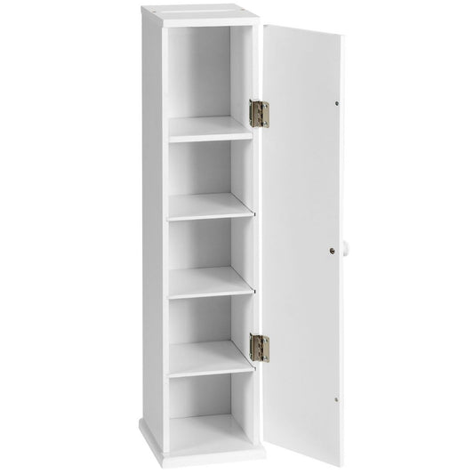 Bathroom Storage Cabinet with 3 Adjustable Shelves, White