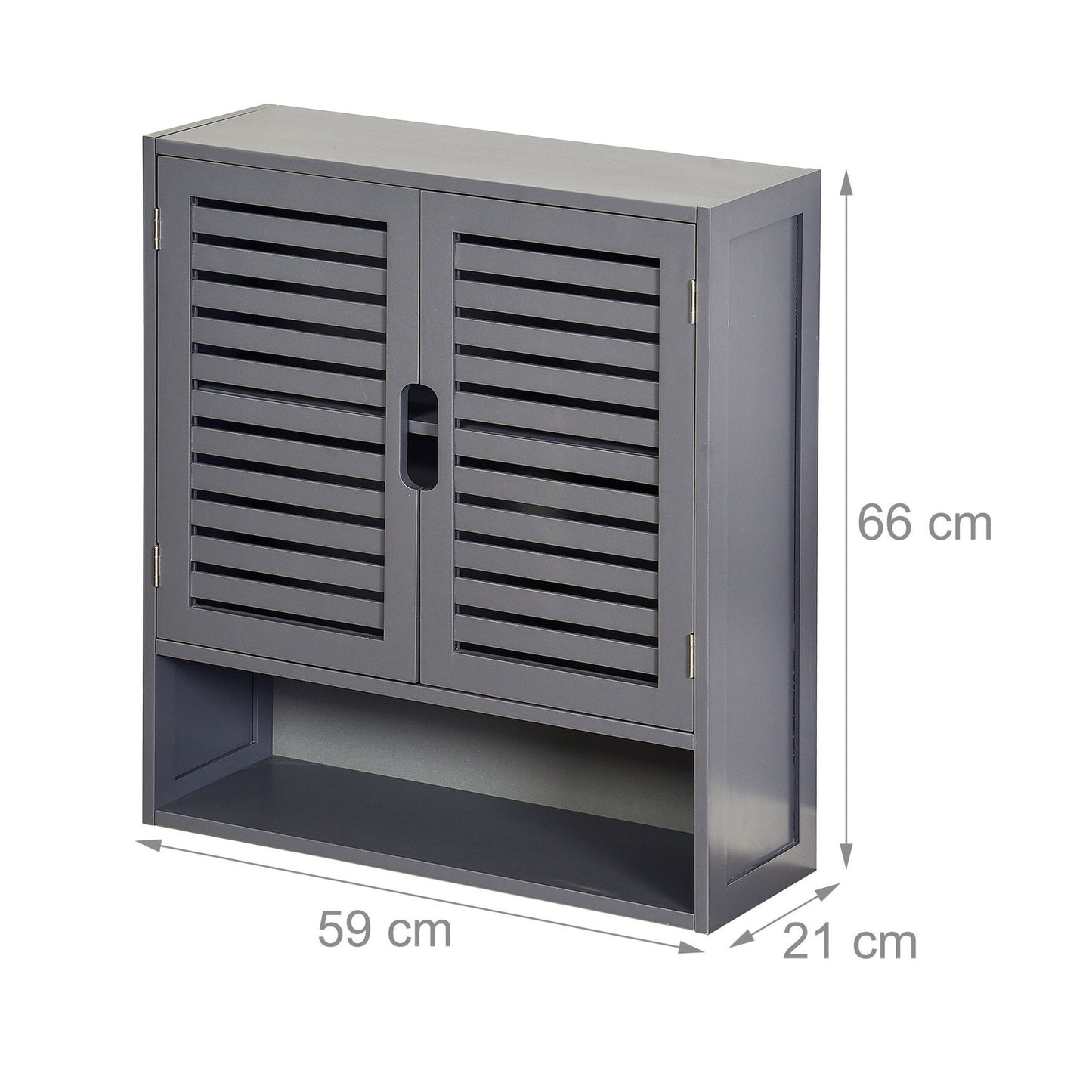 Bathroom Wall Cabinet, Louvered Doors, Adjustable Shelves