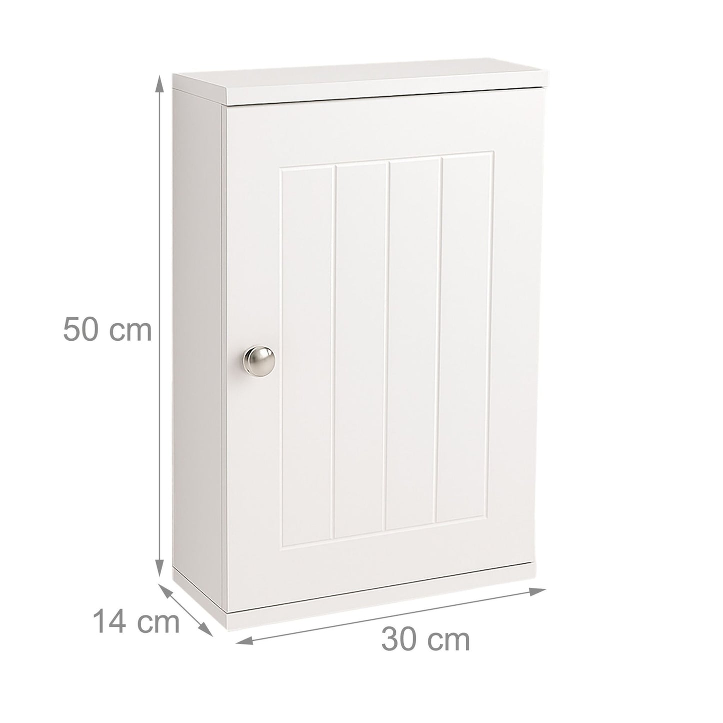 Bathroom Wall Cabinet – White, Wall-Mounted, Adjustable Shelves