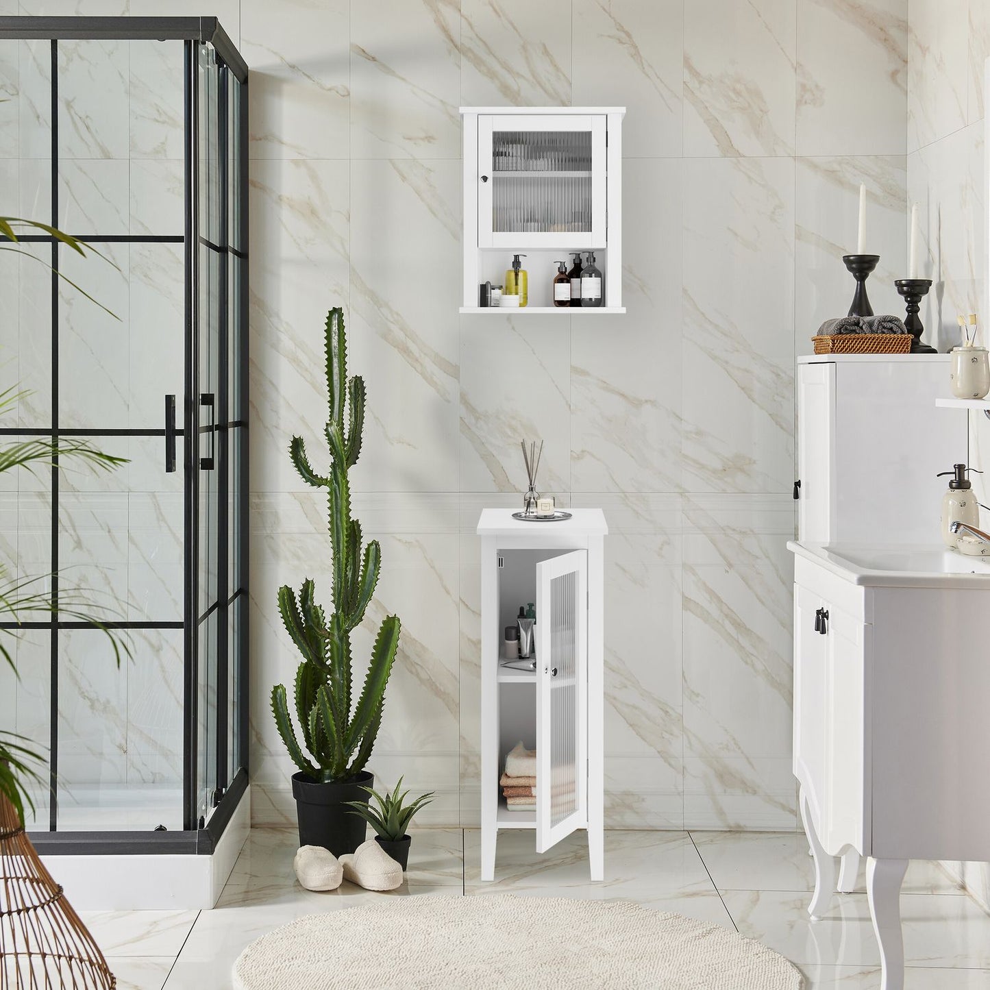 Bathroom Wall Cabinet with Adjustable Shelves