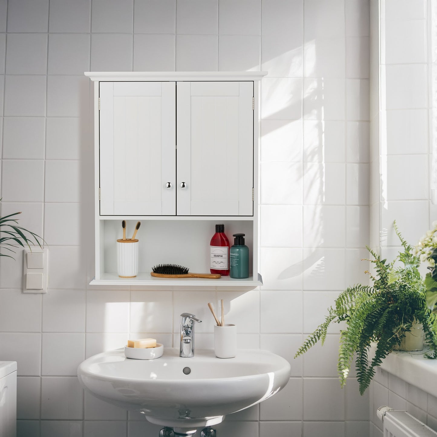 Bathroom Wall Cabinet with Adjustable Shelves