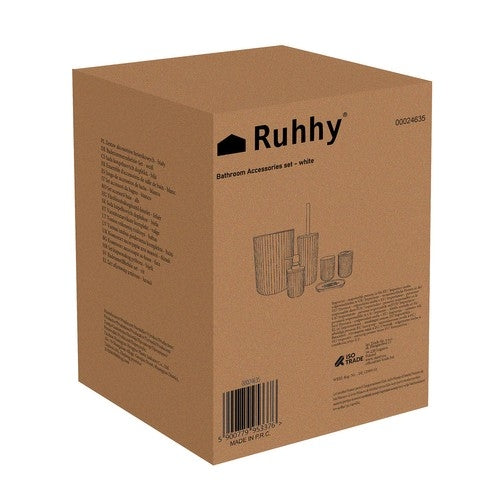 Bathroom accessories set - white Ruhhy 24635
