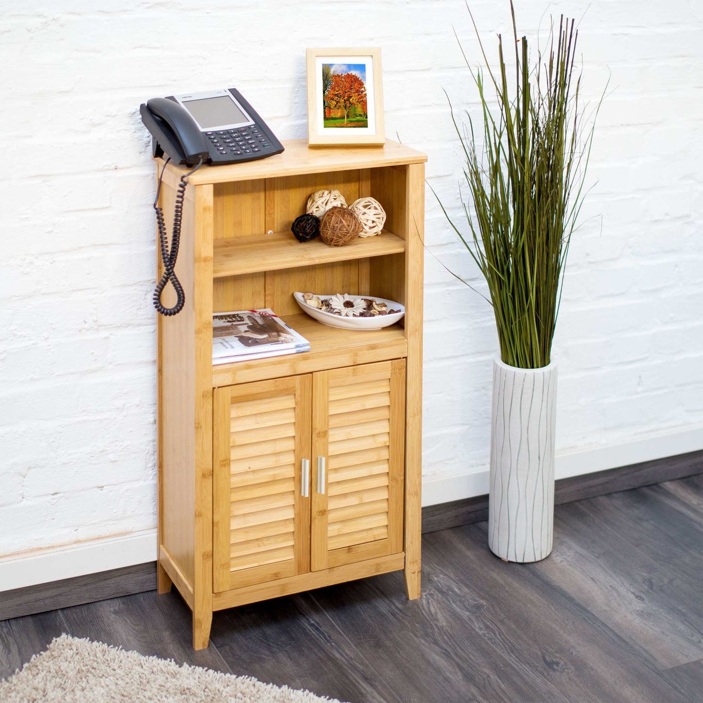 Bathroom cabinet LAMELL bamboo