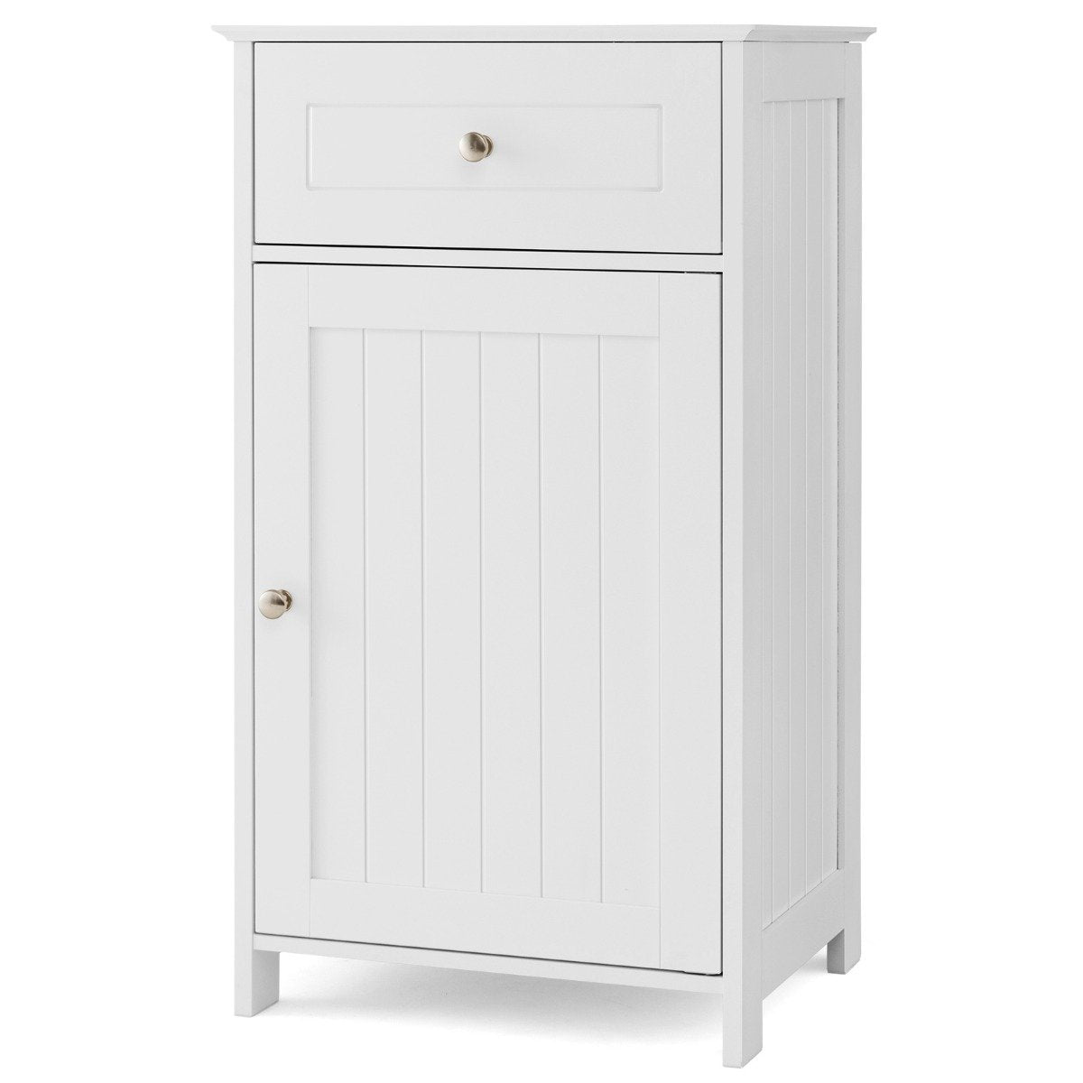 Bathroom cabinet narrow with drawer & door 43 x 34 x 77 cm white