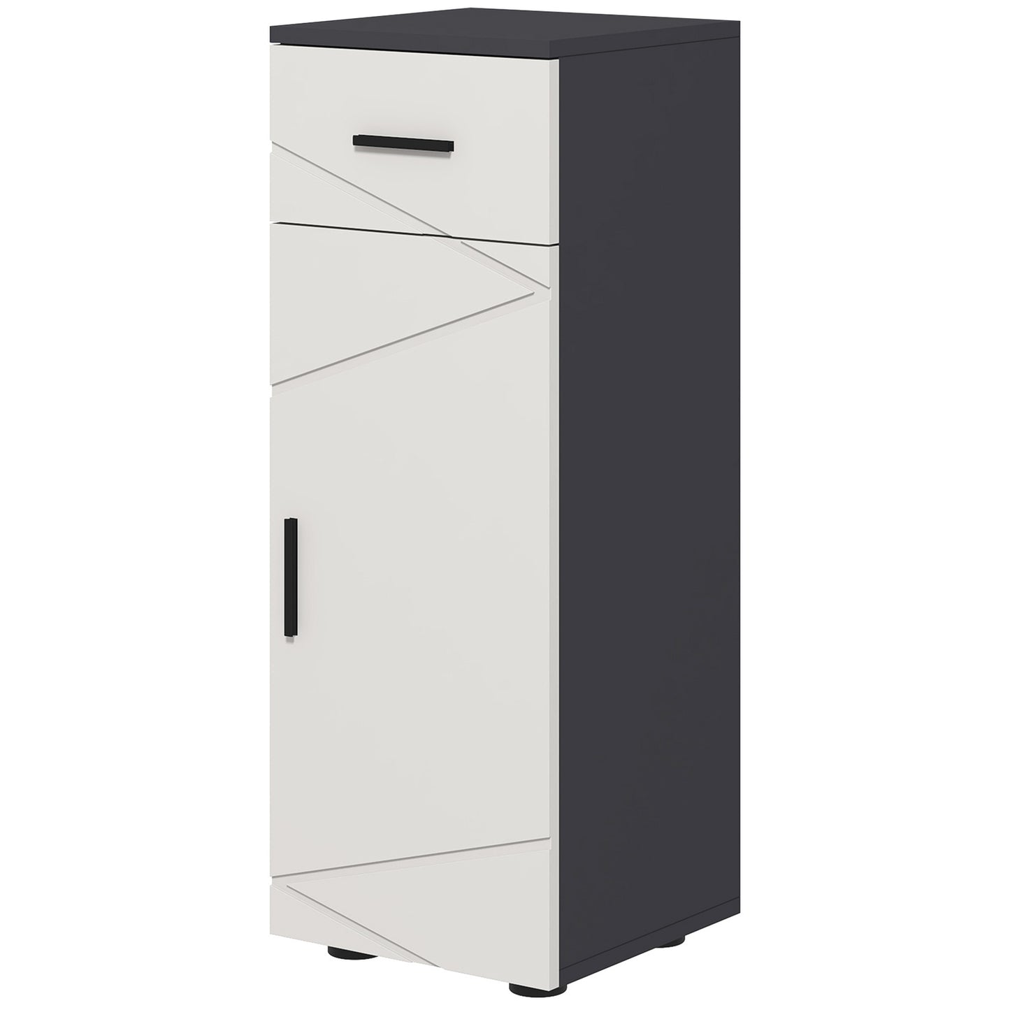 Bathroom storage cabinet, gray, 30 x 30 x 82 cm, adjustable shelves