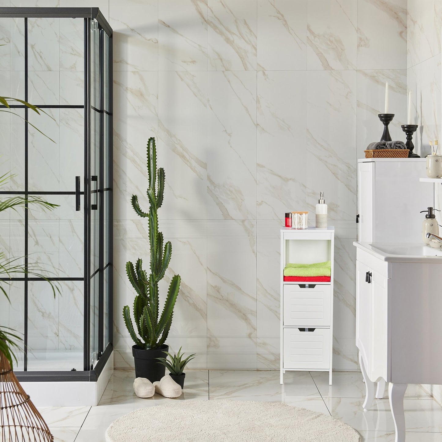 Bathroom cabinet white