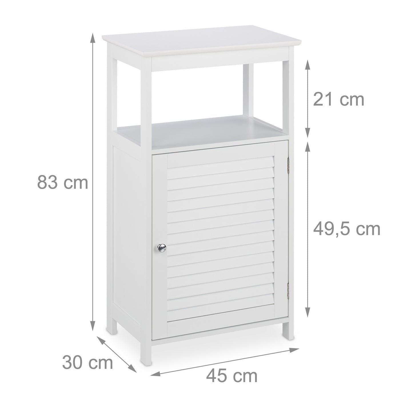 Bathroom cabinet with 3 compartments
