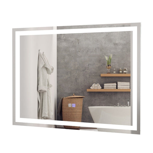 Bathroom mirror LED mirror with adjustable brightness and color temperature 80 x 60 cm