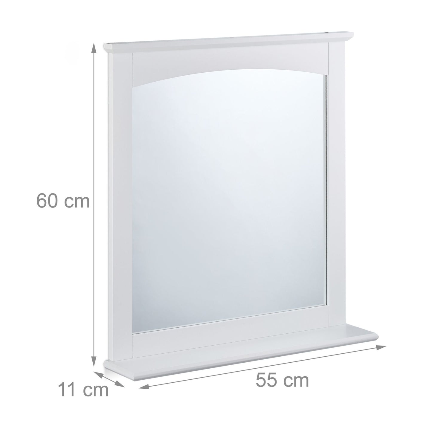 Bathroom mirror with shelf MDF