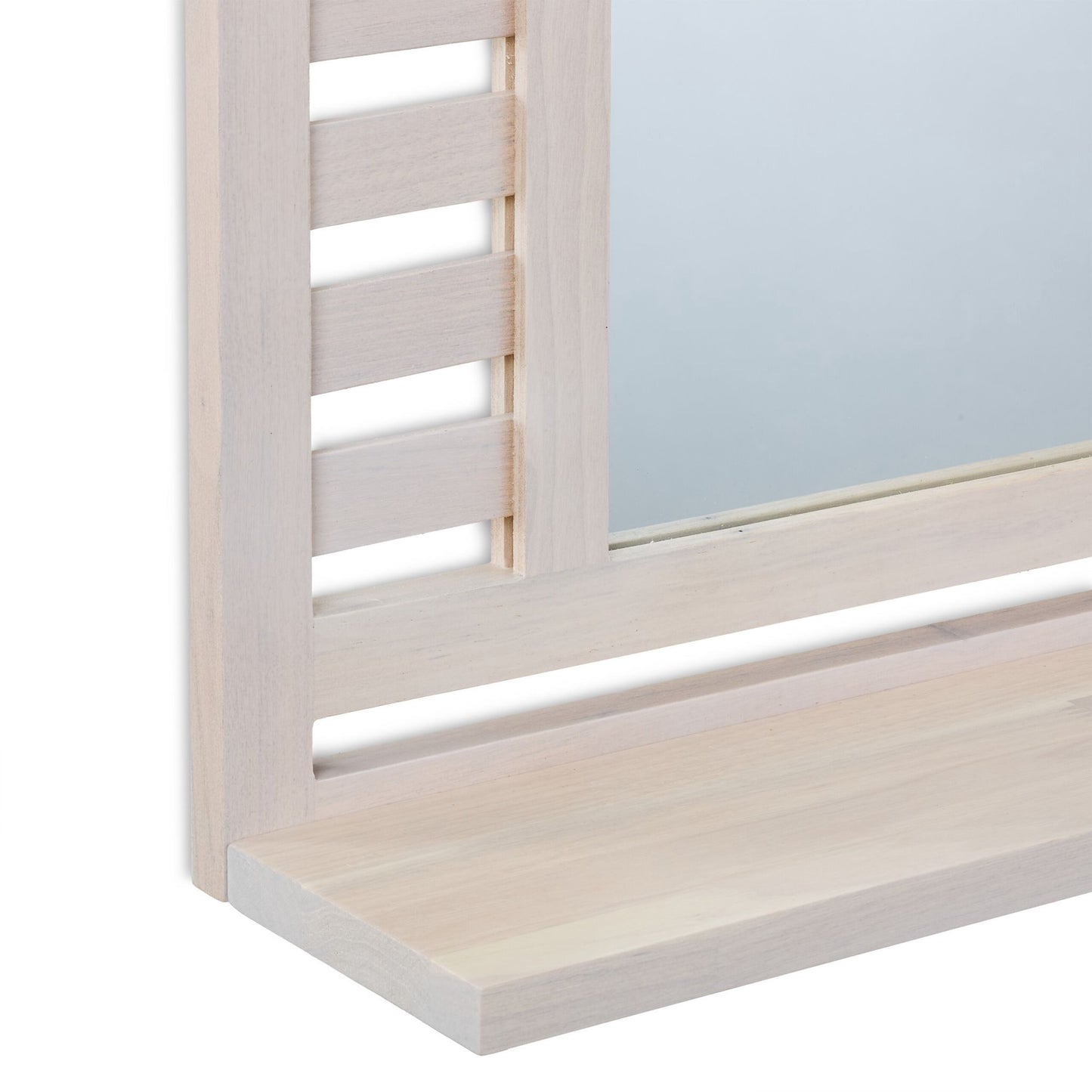 Bathroom mirror with shelf in white vintage