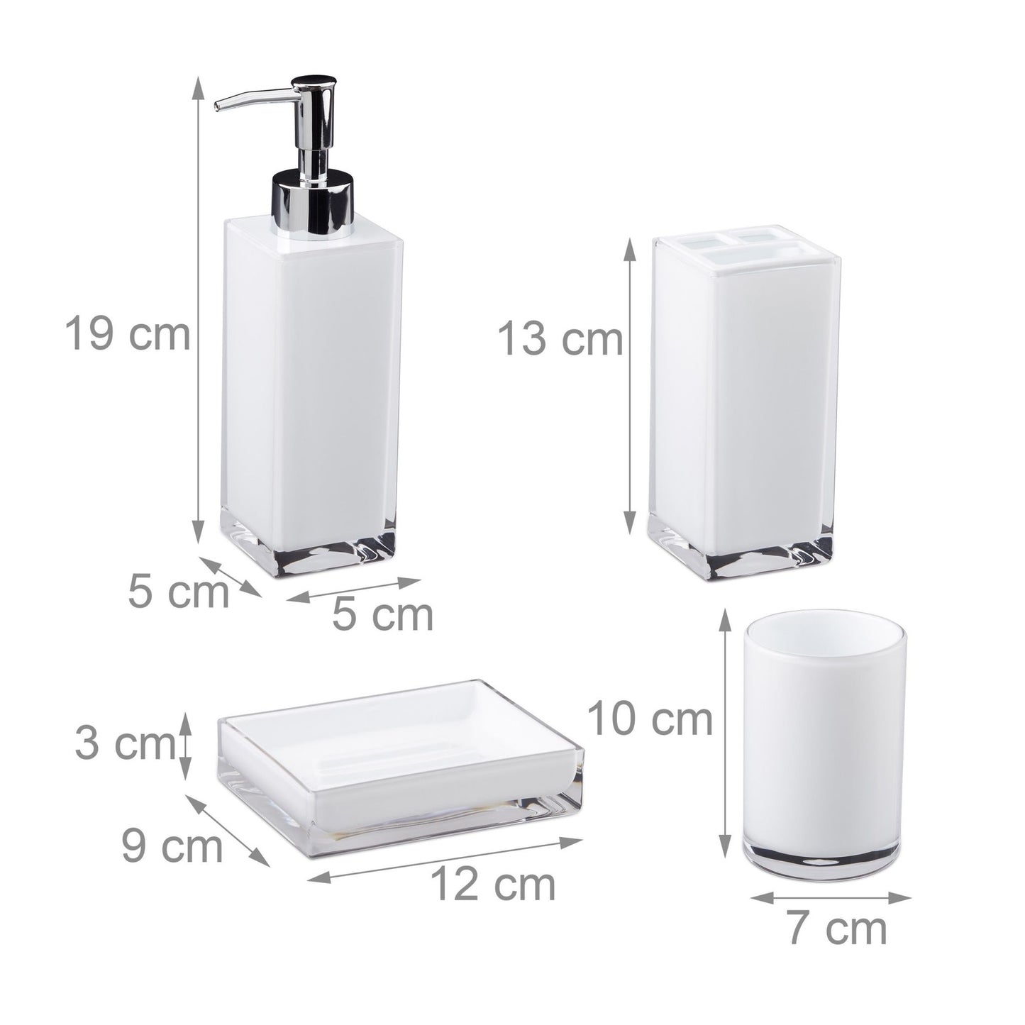 Bathroom set with 4 parts
