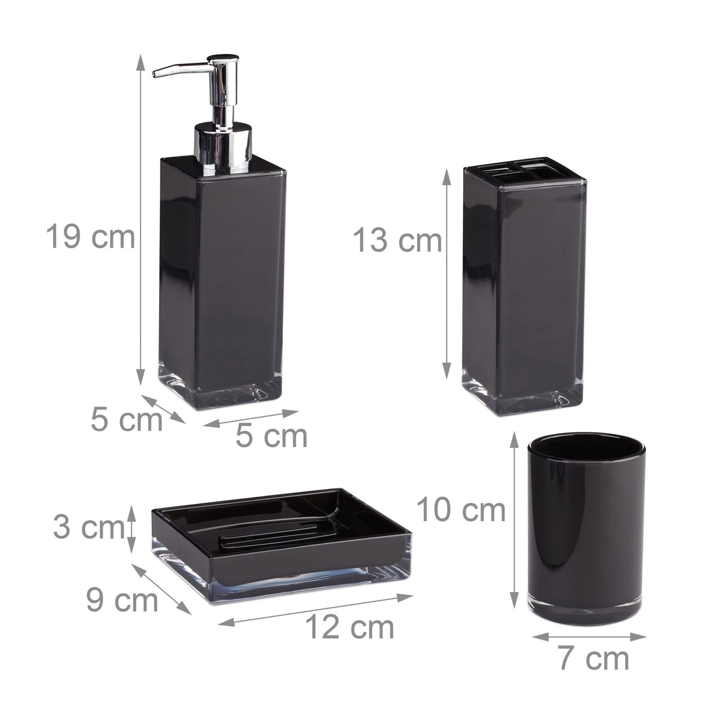 Bathroom set with 4 parts