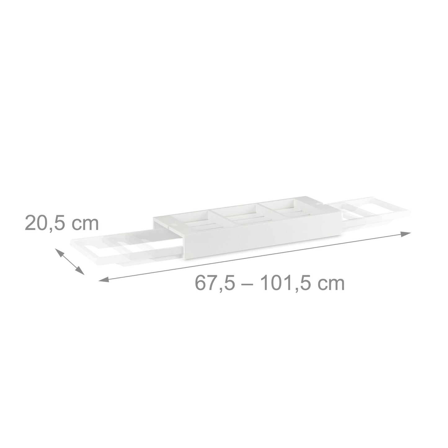 Bathroom shelf White Extendable