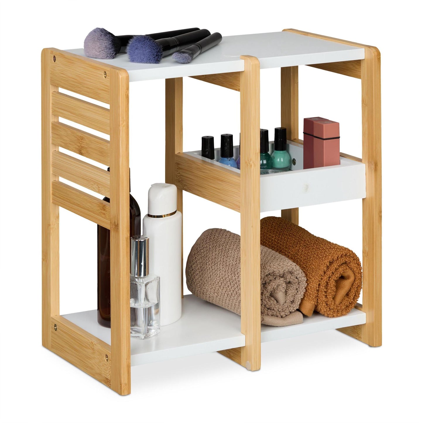 Bathroom shelf bamboo 3 shelves