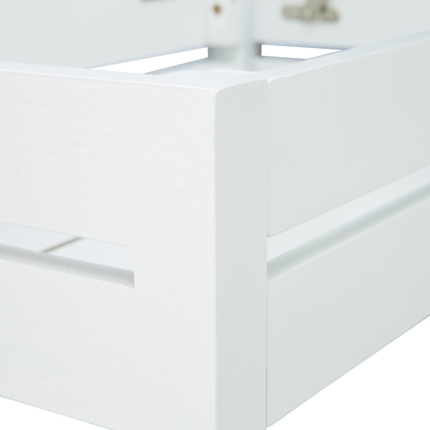 Bathroom shelf bamboo white