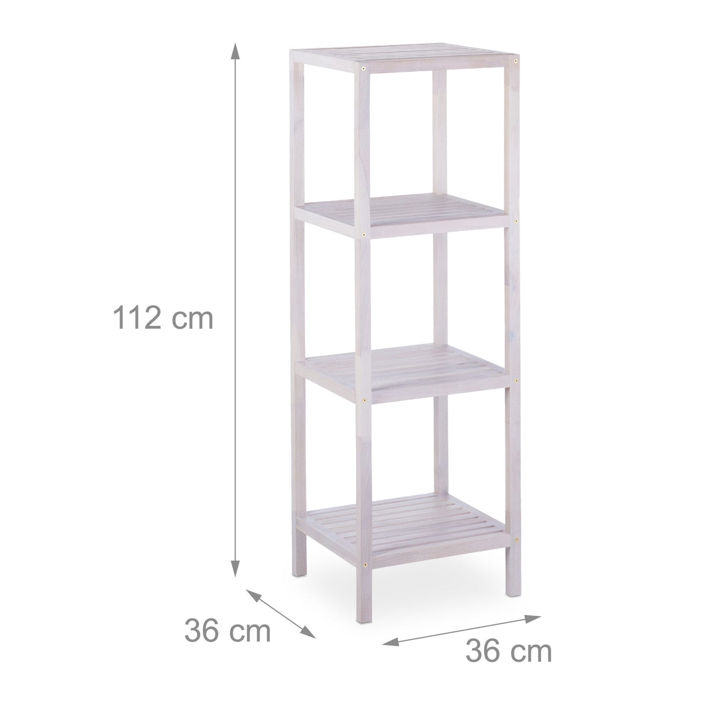 Bathroom shelf walnut white