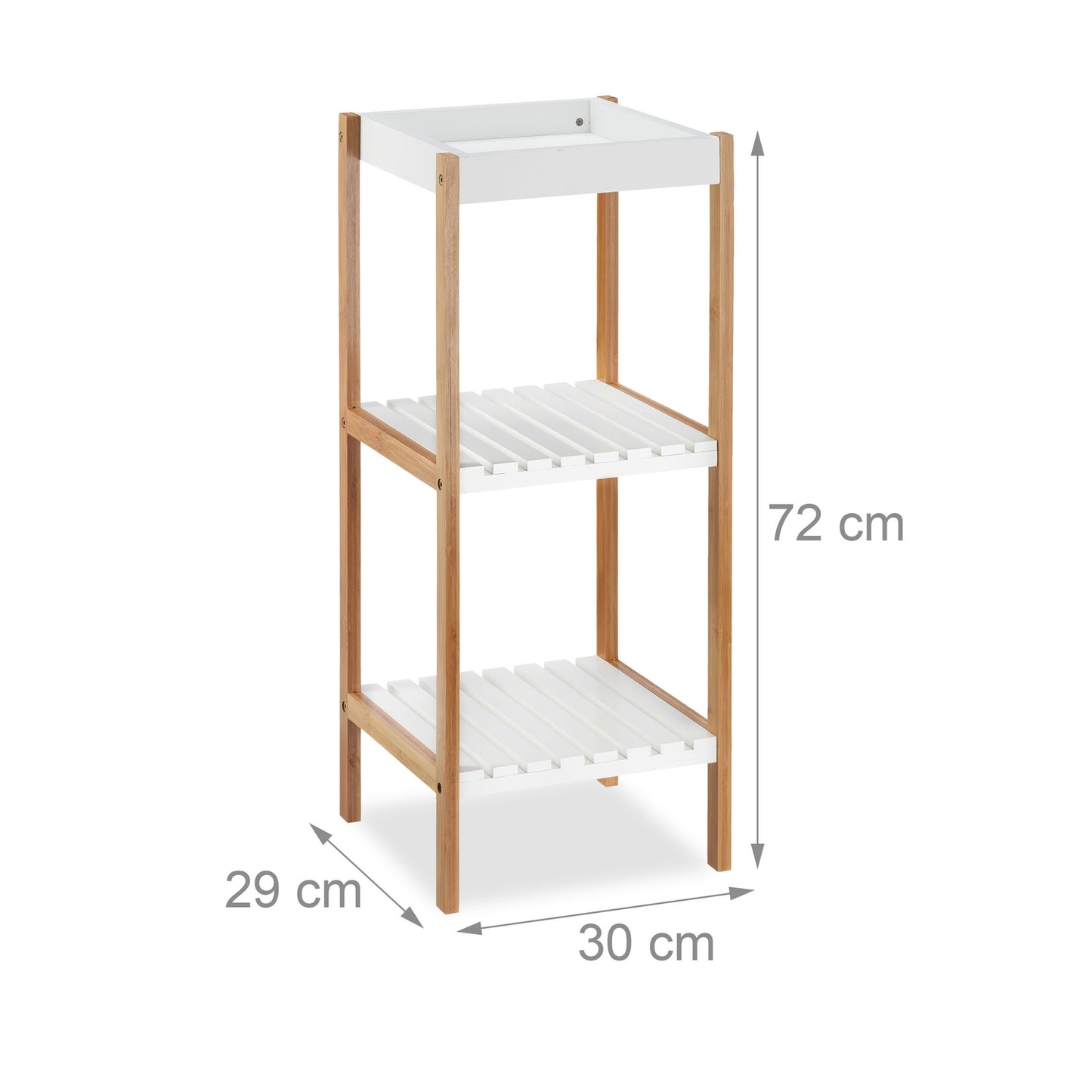 Bathroom shelf with 3 shelves