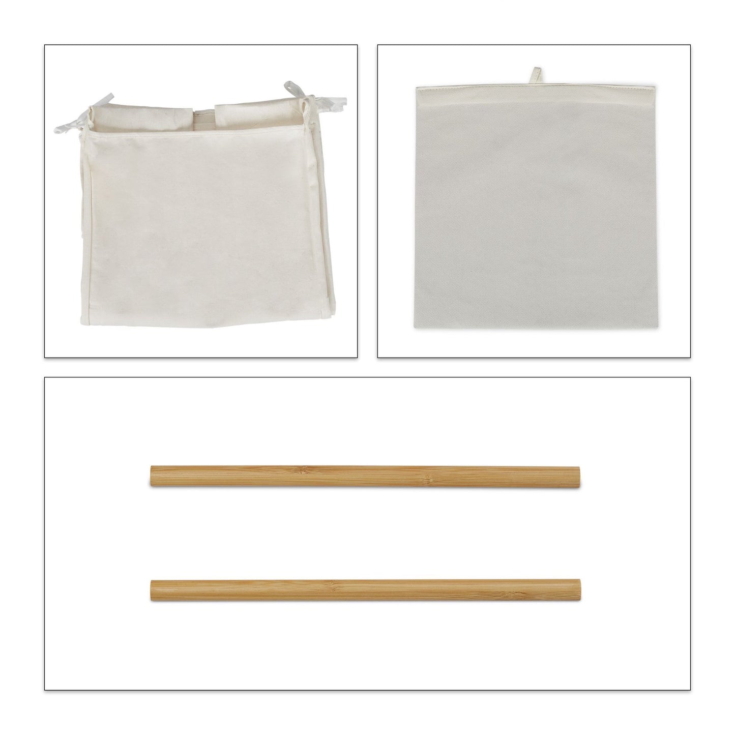 Bathroom shelf with bamboo laundry basket