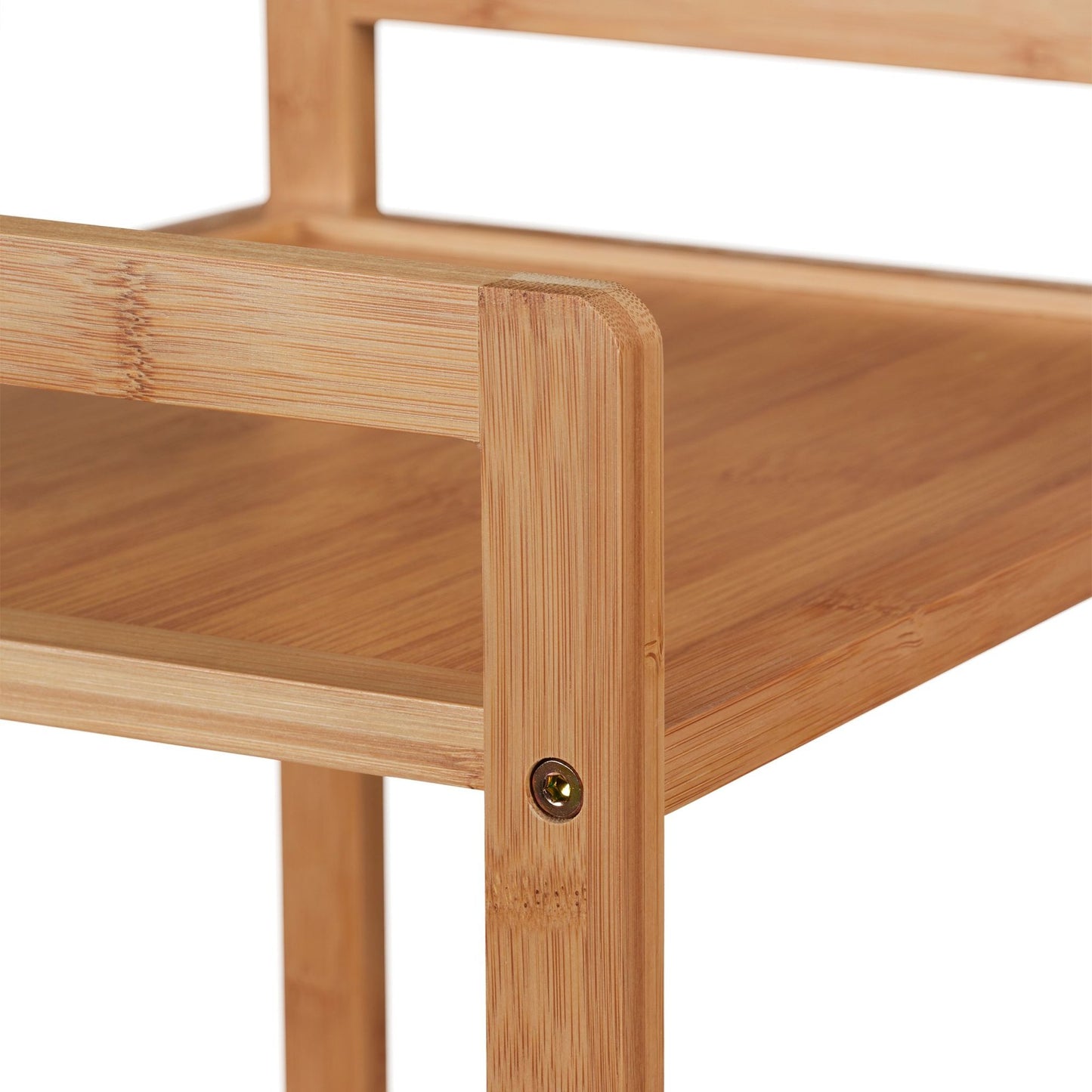 Bathroom shelf with laundry baskets