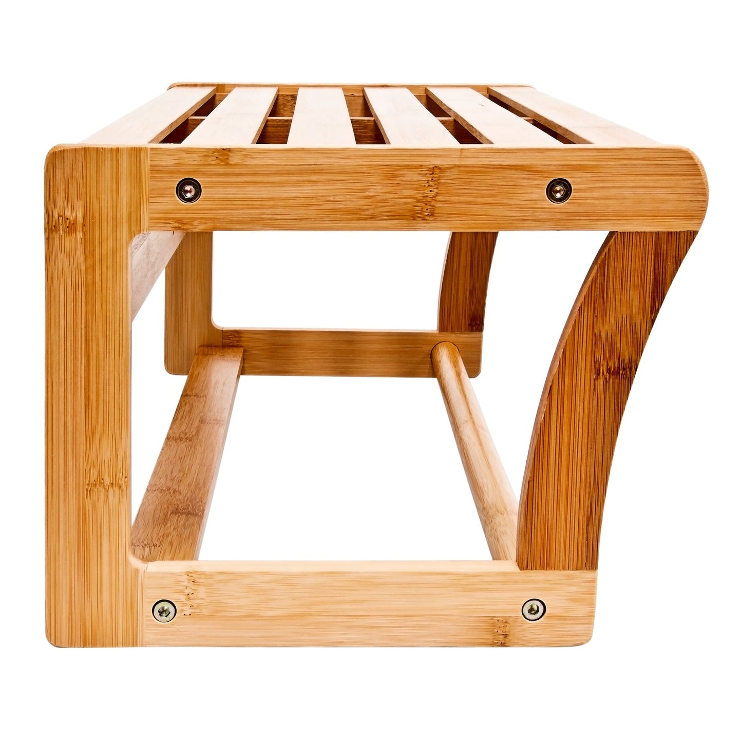 Bathroom shelf with towel rack