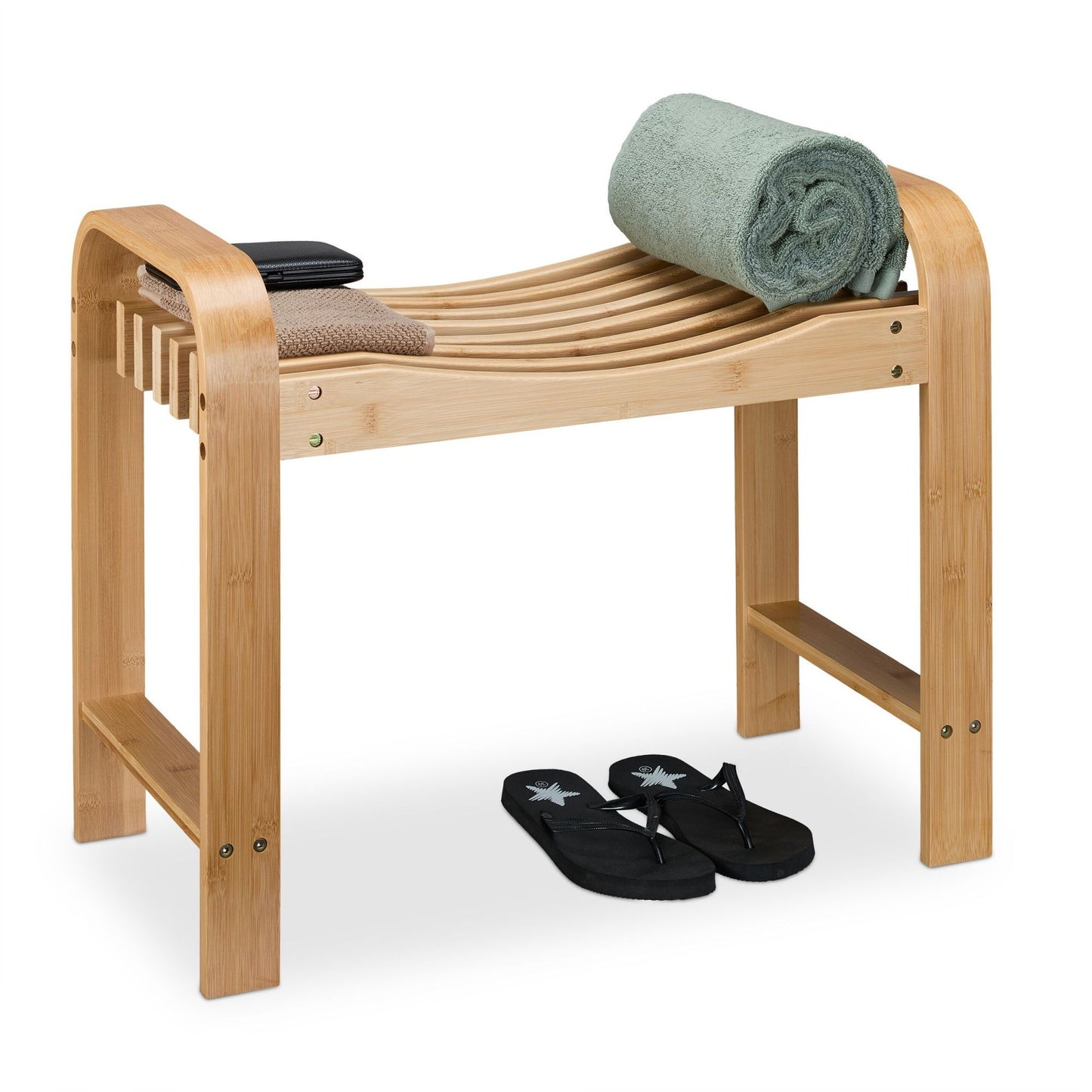 Bathroom stool with handle