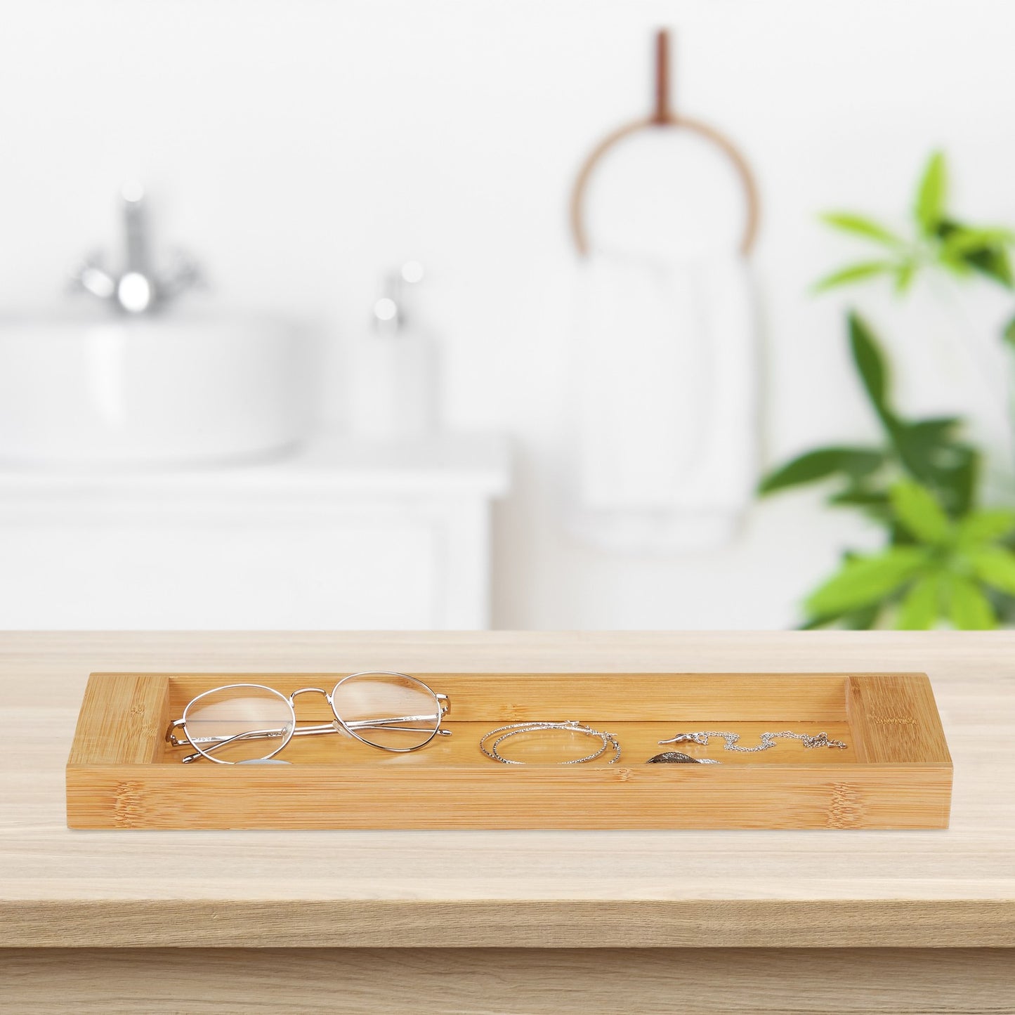 Bathroom storage bamboo