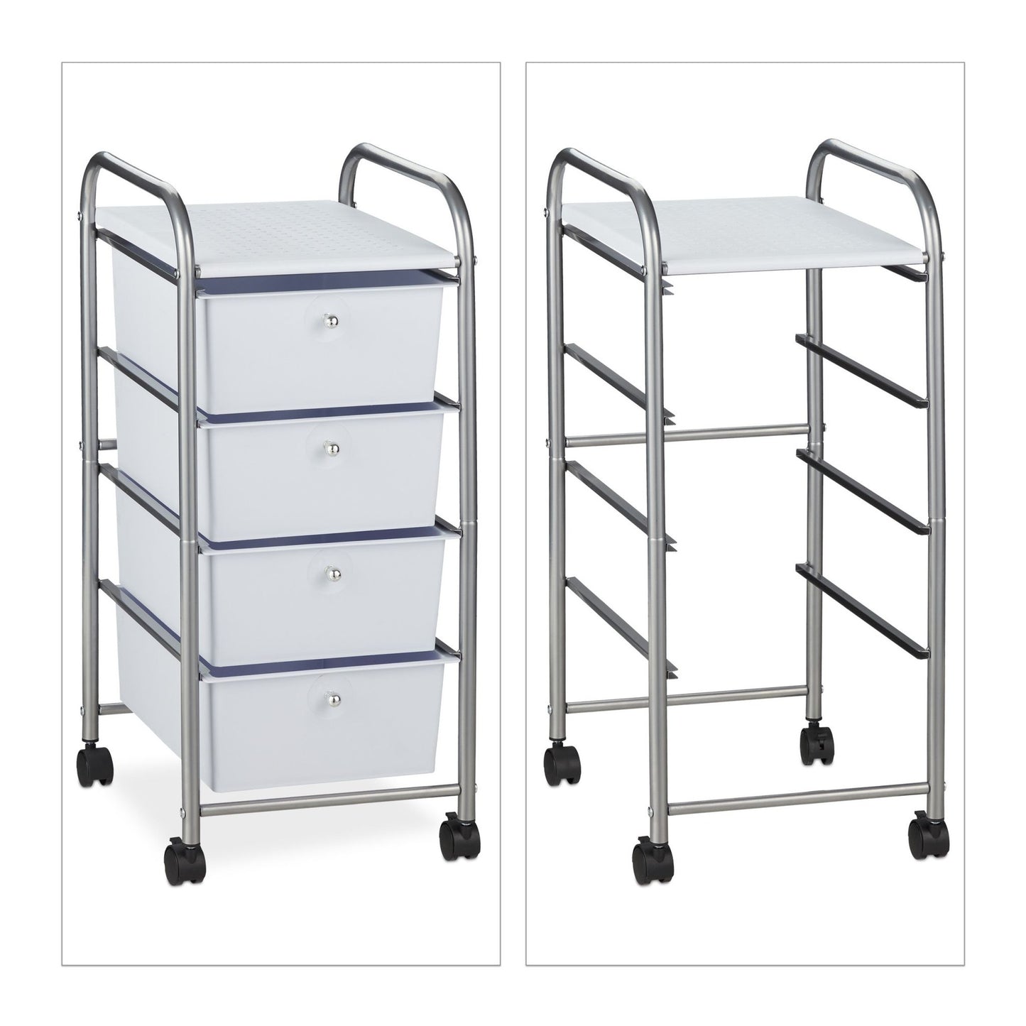 Bathroom trolley with 4 drawers