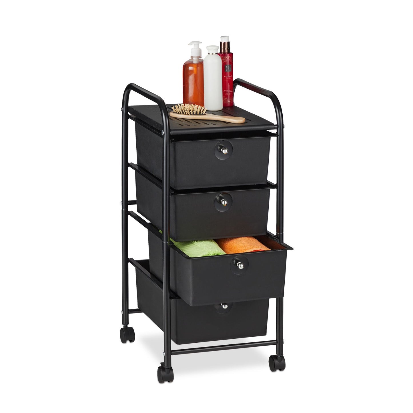 Bathroom trolley with 4 drawers