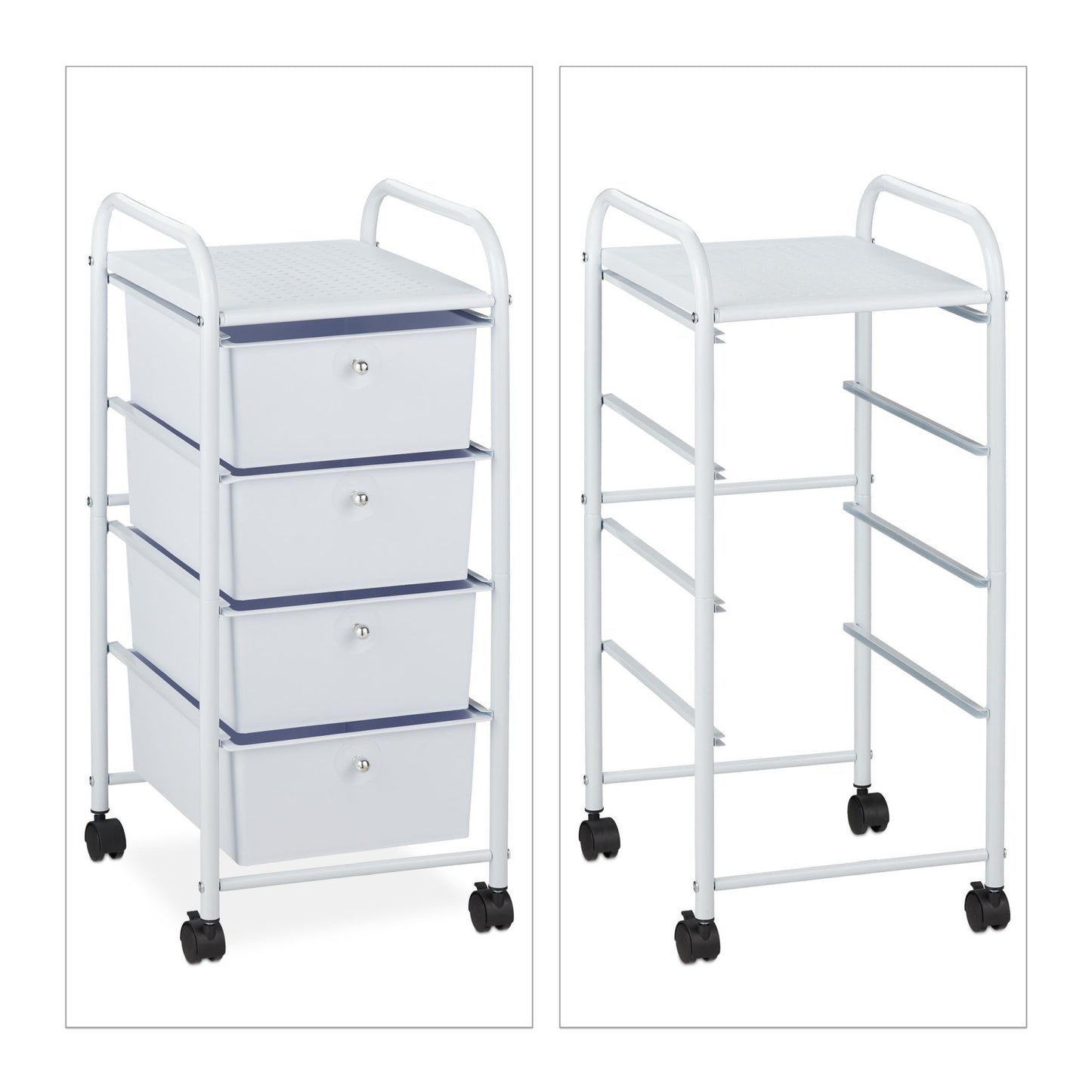 Bathroom trolley with 4 drawers