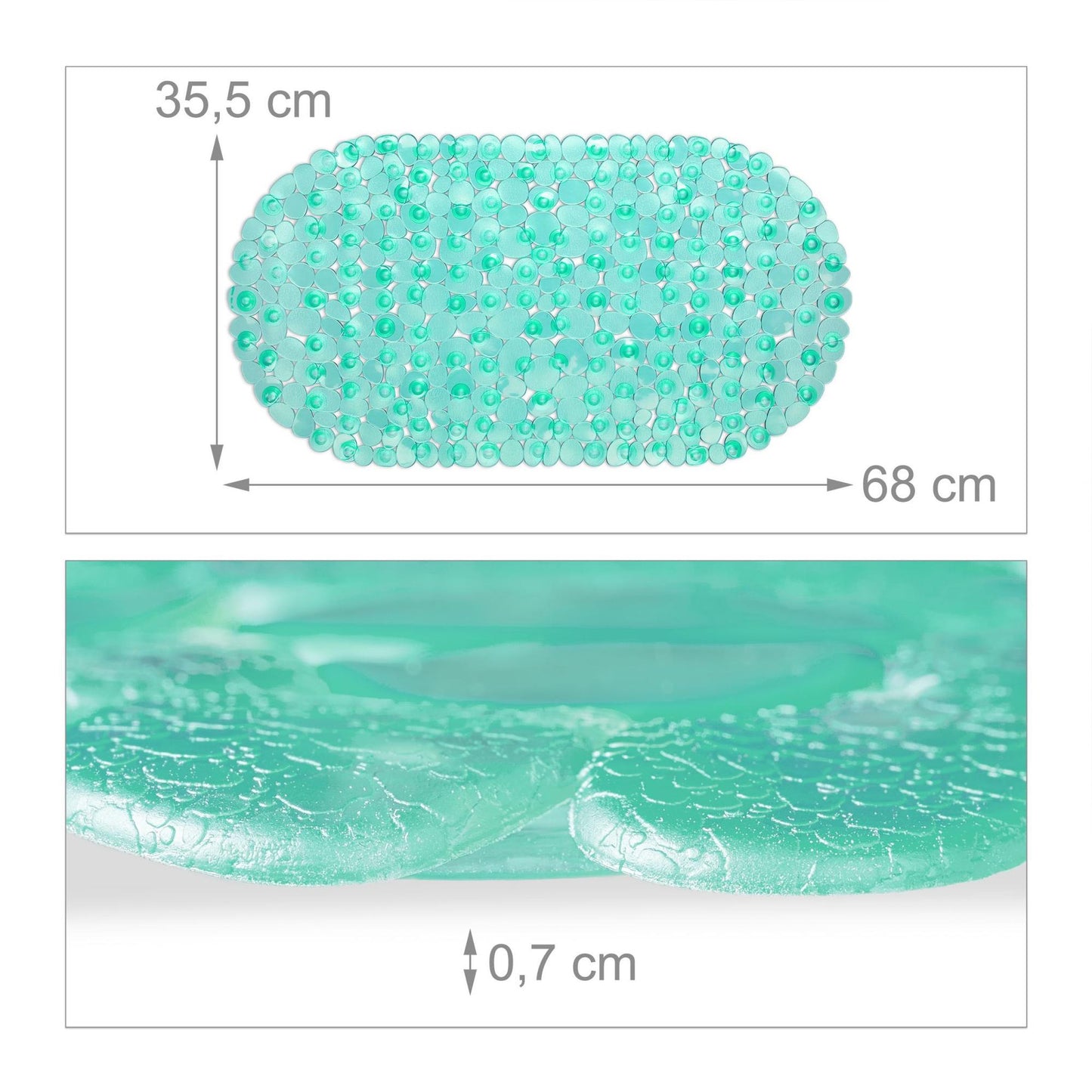 Bath rug in stone look