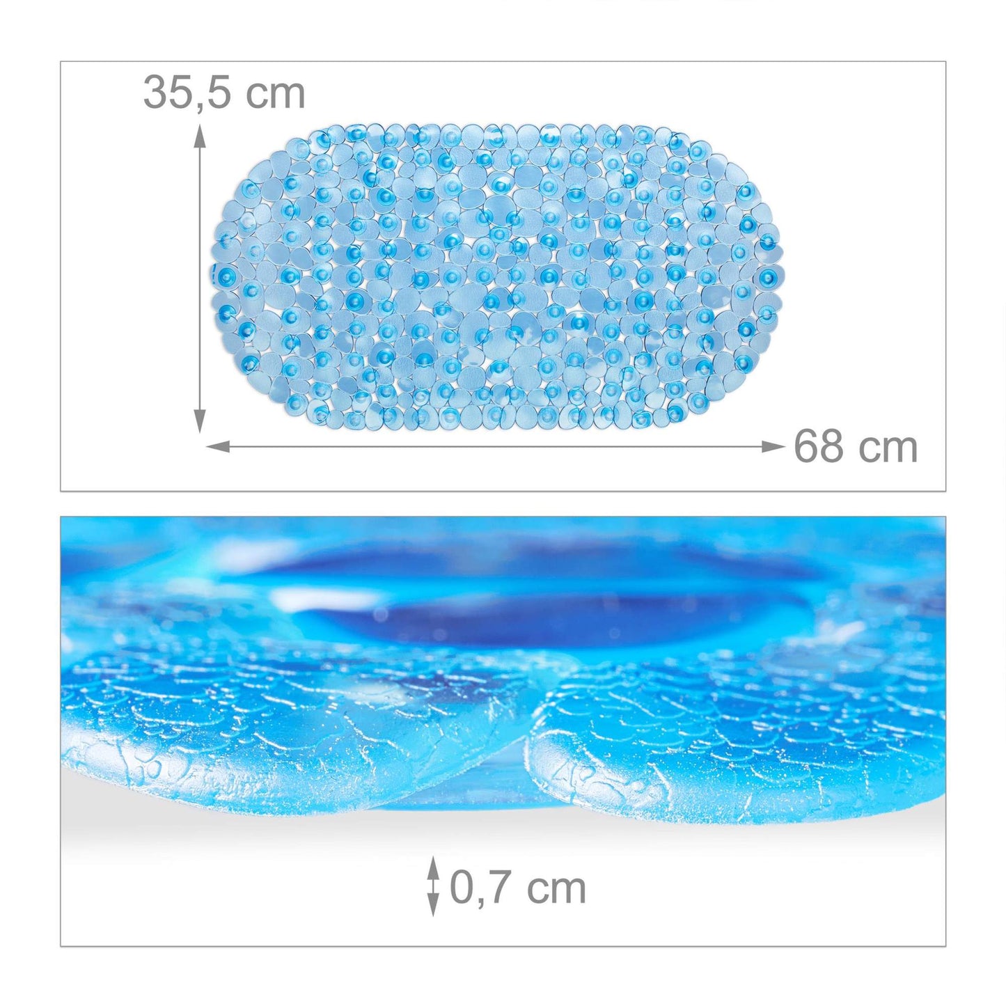 Bath rug in stone look