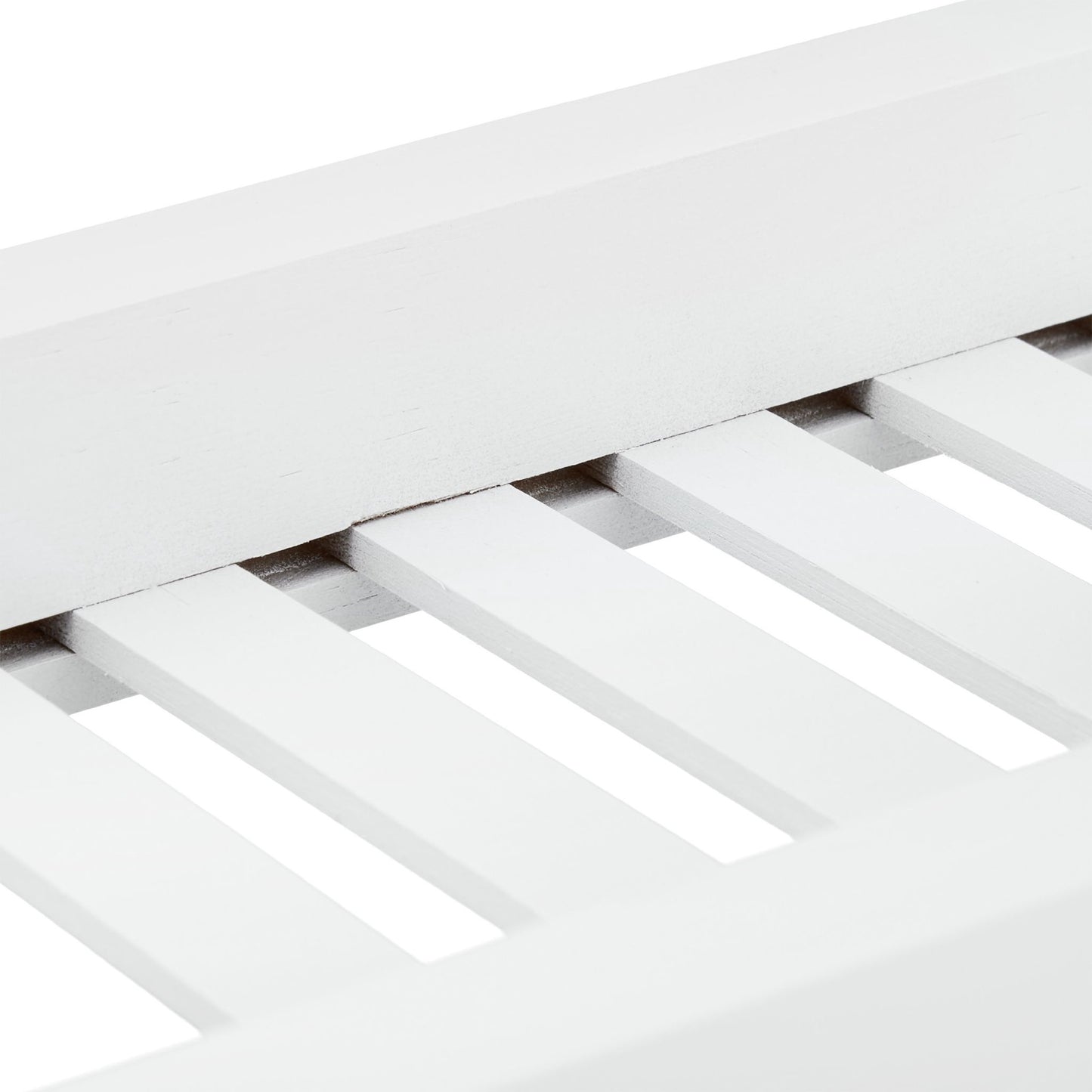 Bath shelf bamboo white lacquered