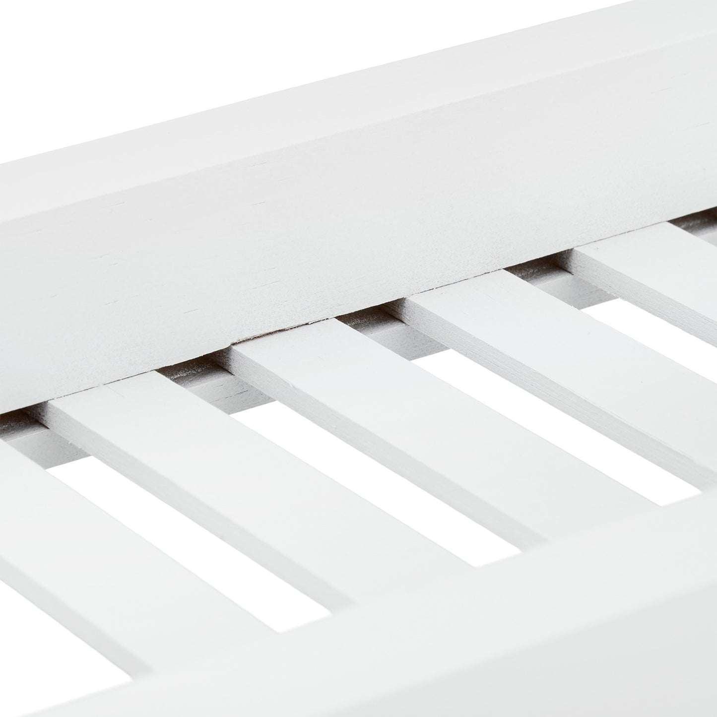 Bath shelf bamboo white lacquered