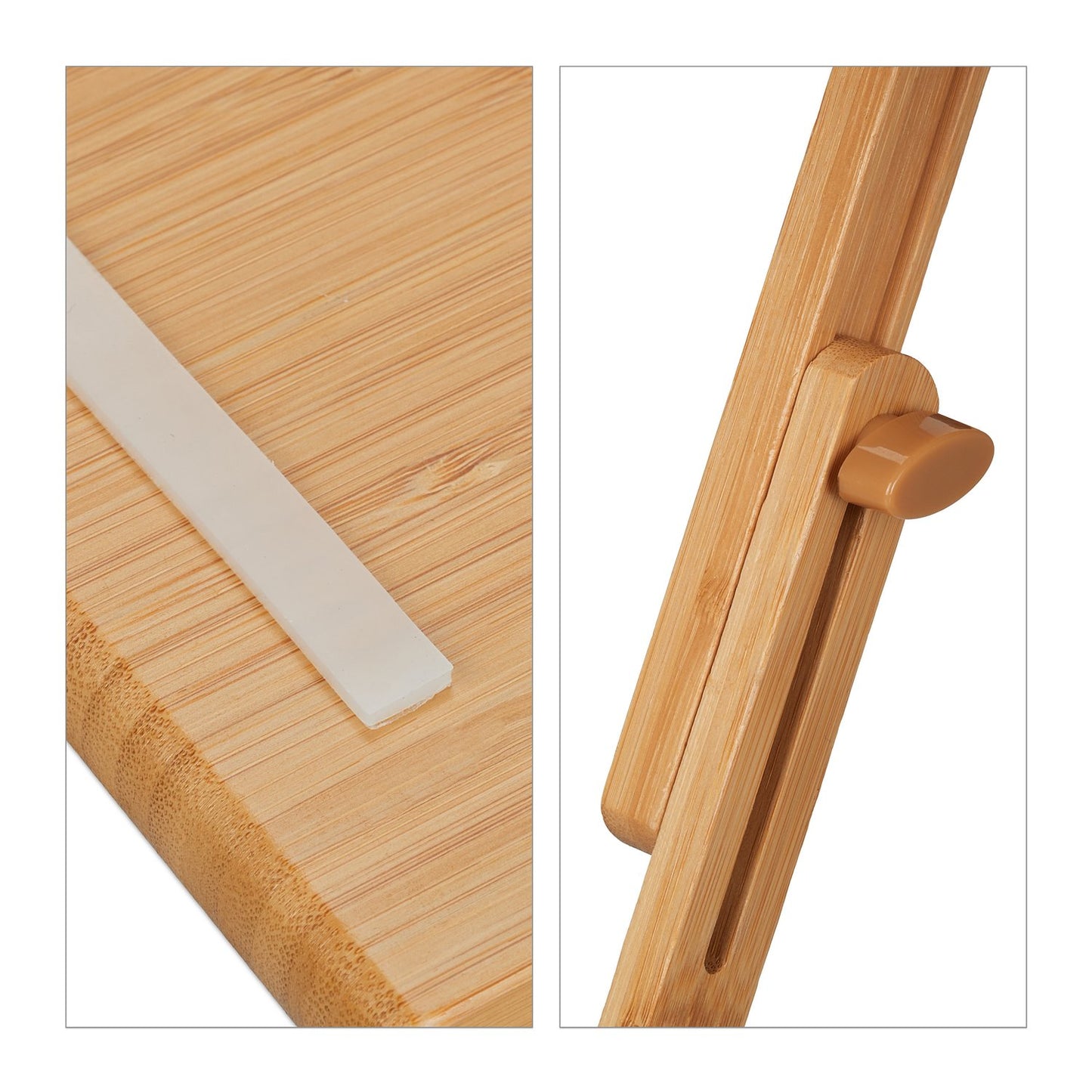 Bath shelf in bamboo with feet