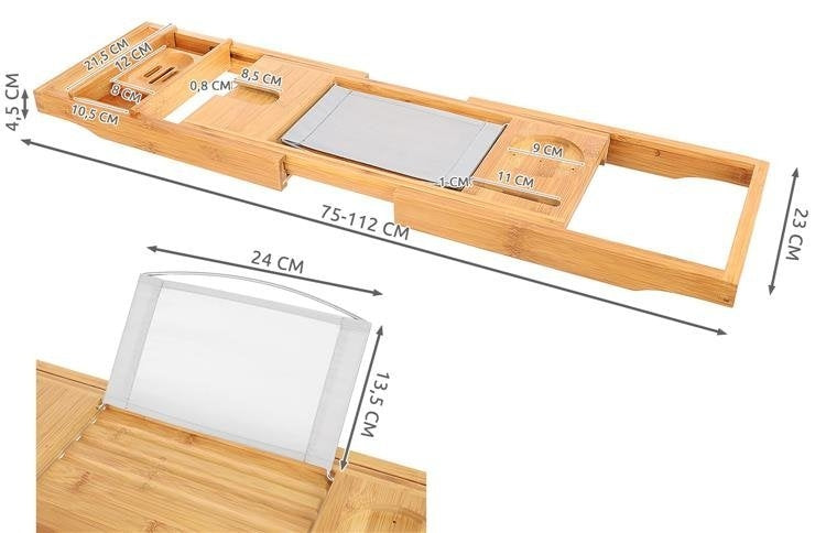 Bath shelf - overlay for the bathtub