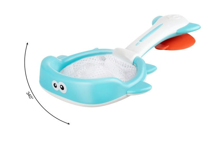 Bath toys with a strainer