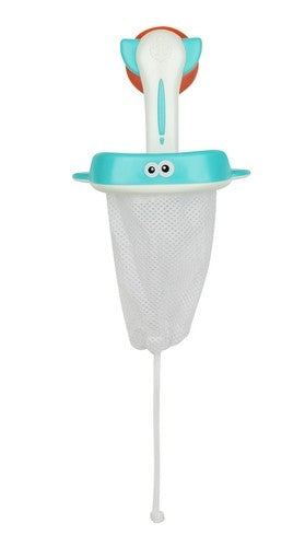 Bath toys with a strainer