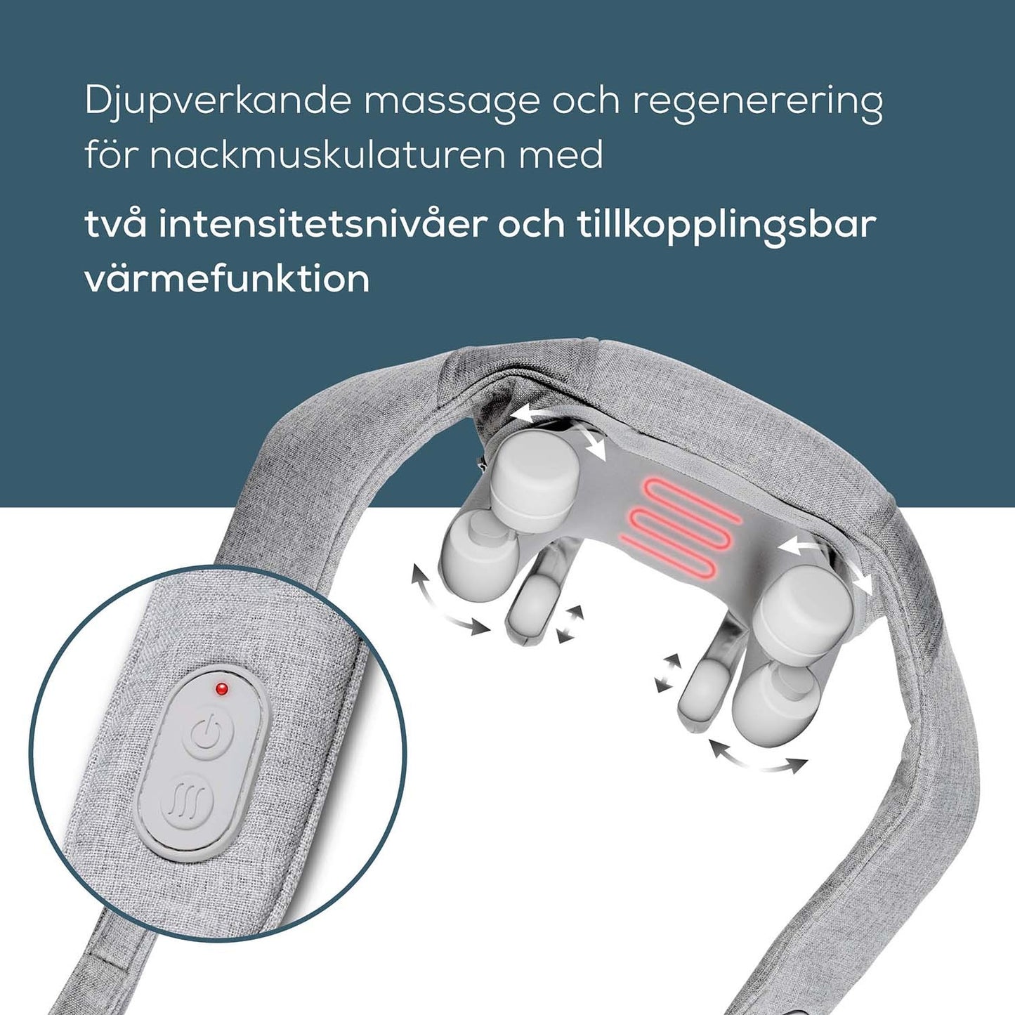 Battery-Powered Neck Massager, Portable, Cordless