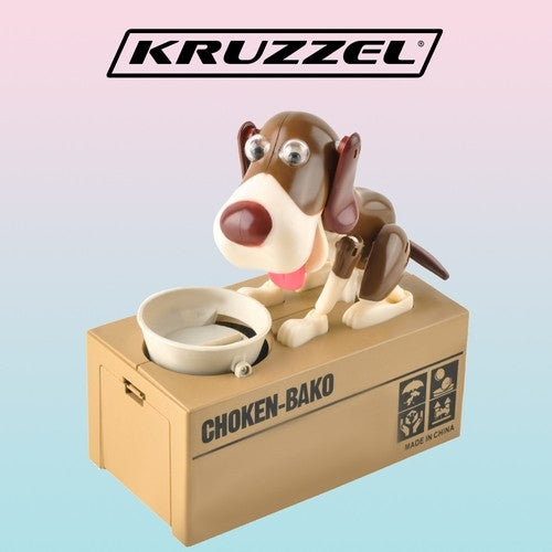 Battery-operated piggy bank - brown dog 22470