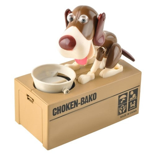 Battery-operated piggy bank - brown dog 22470