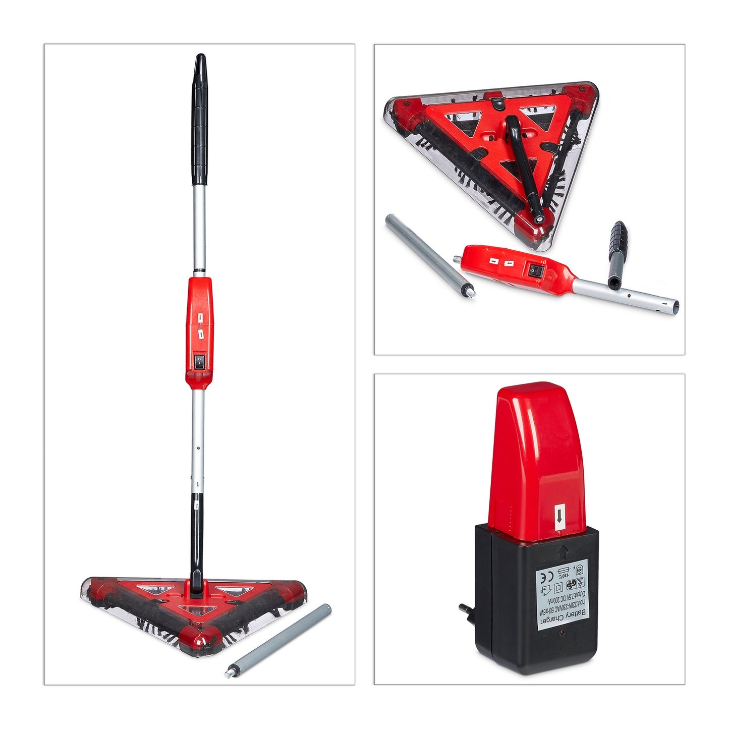 Battery-powered broom without bag