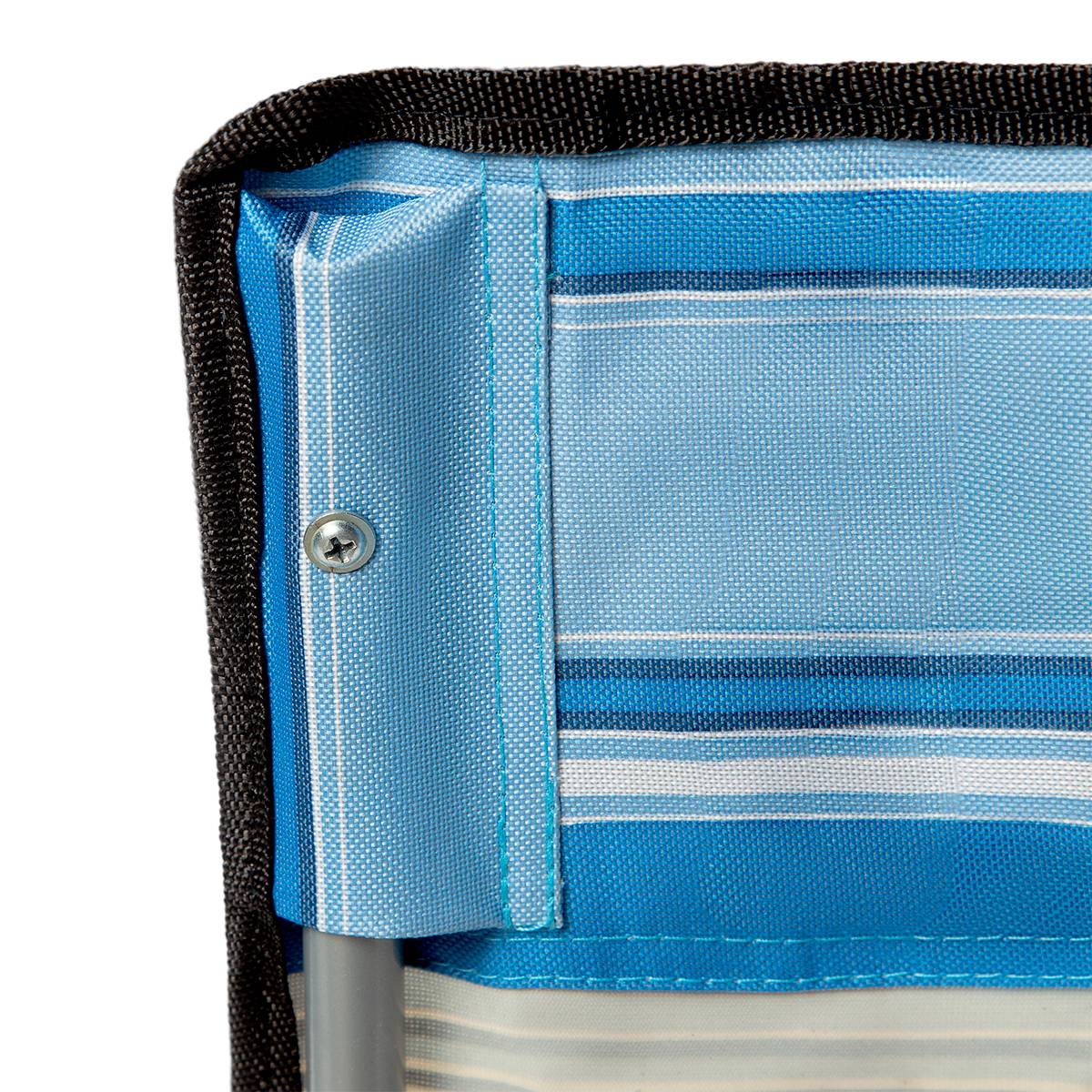 Beach Chair, Blue-White, Foldable, Lightweight