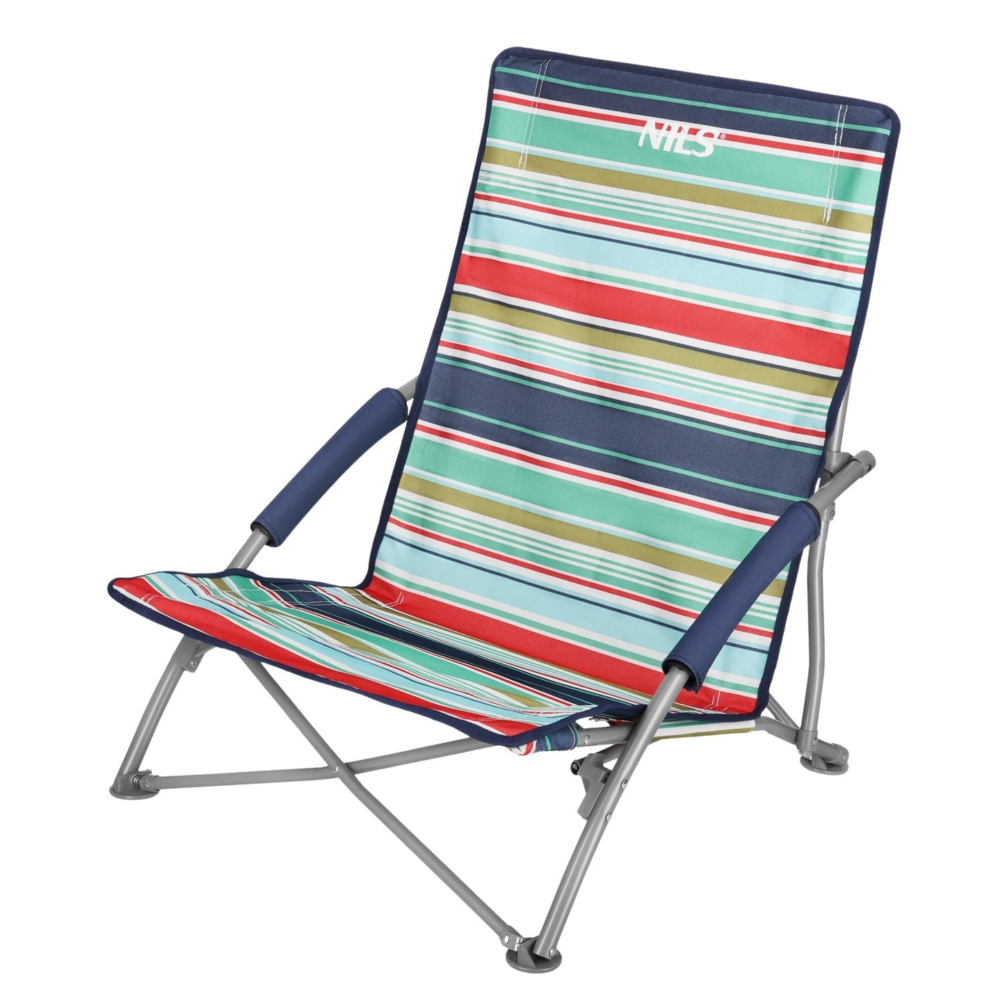 Beach Chair, Foldable, Blue-Red, Portable