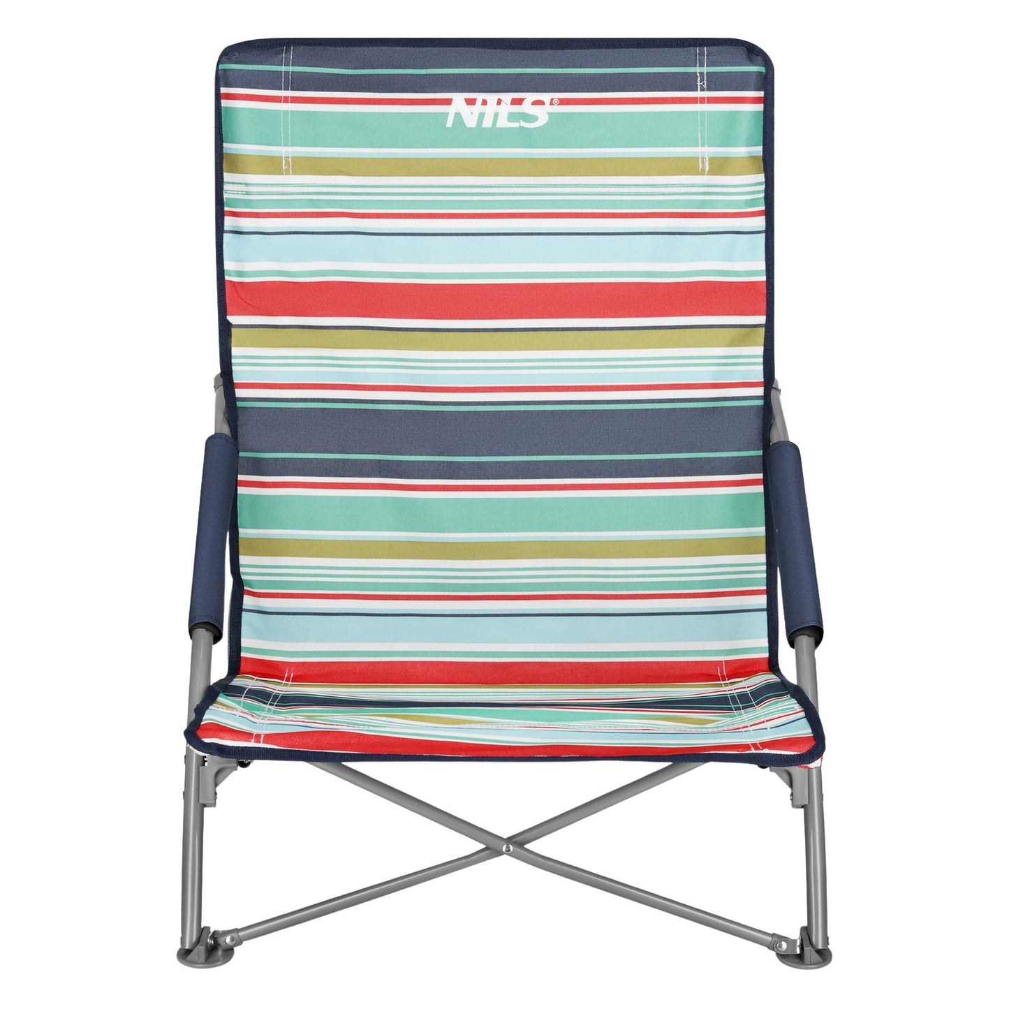 Beach Chair, Foldable, Blue-Red, Portable