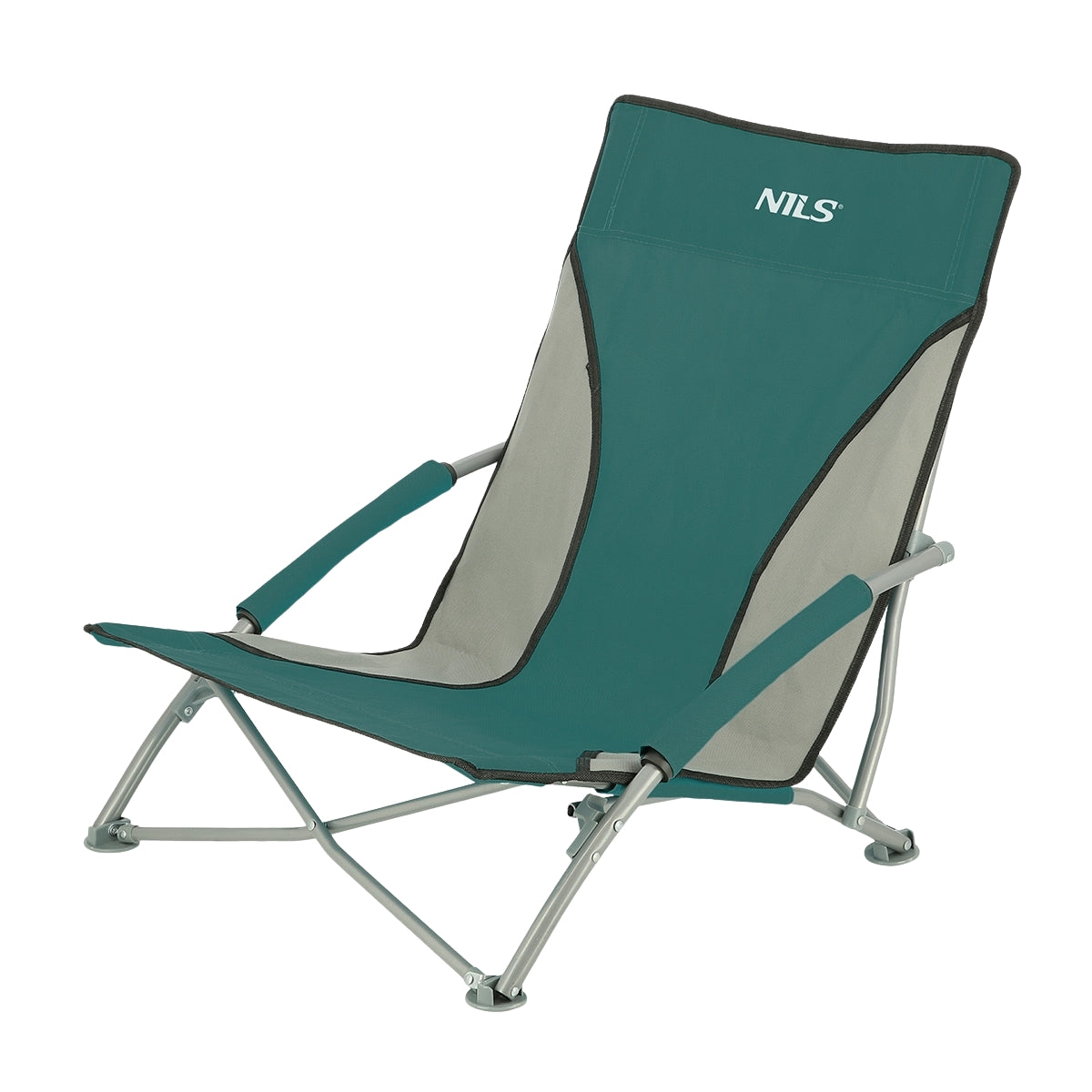 Beach Chair, Green-Gray, Foldable, Lightweight