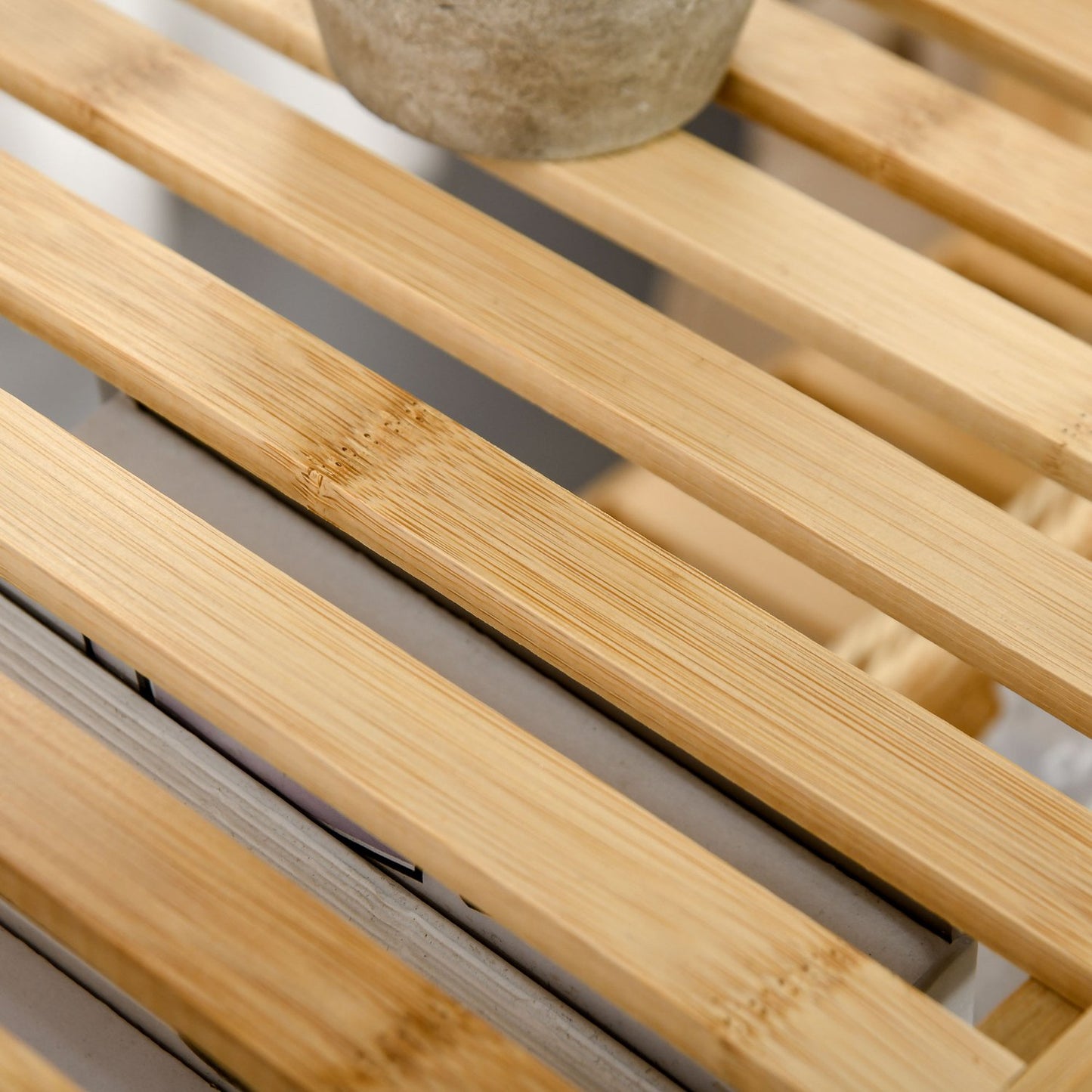 Bamboo storage shelf, 4 tiers, natural, 62x33x112cm