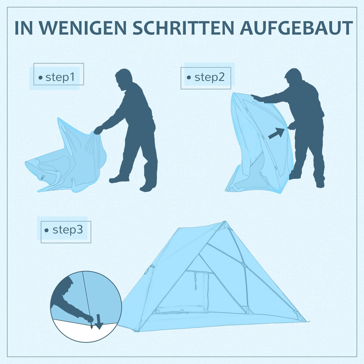 Beach tent with UV50+ protection, mesh window, 2-3 people