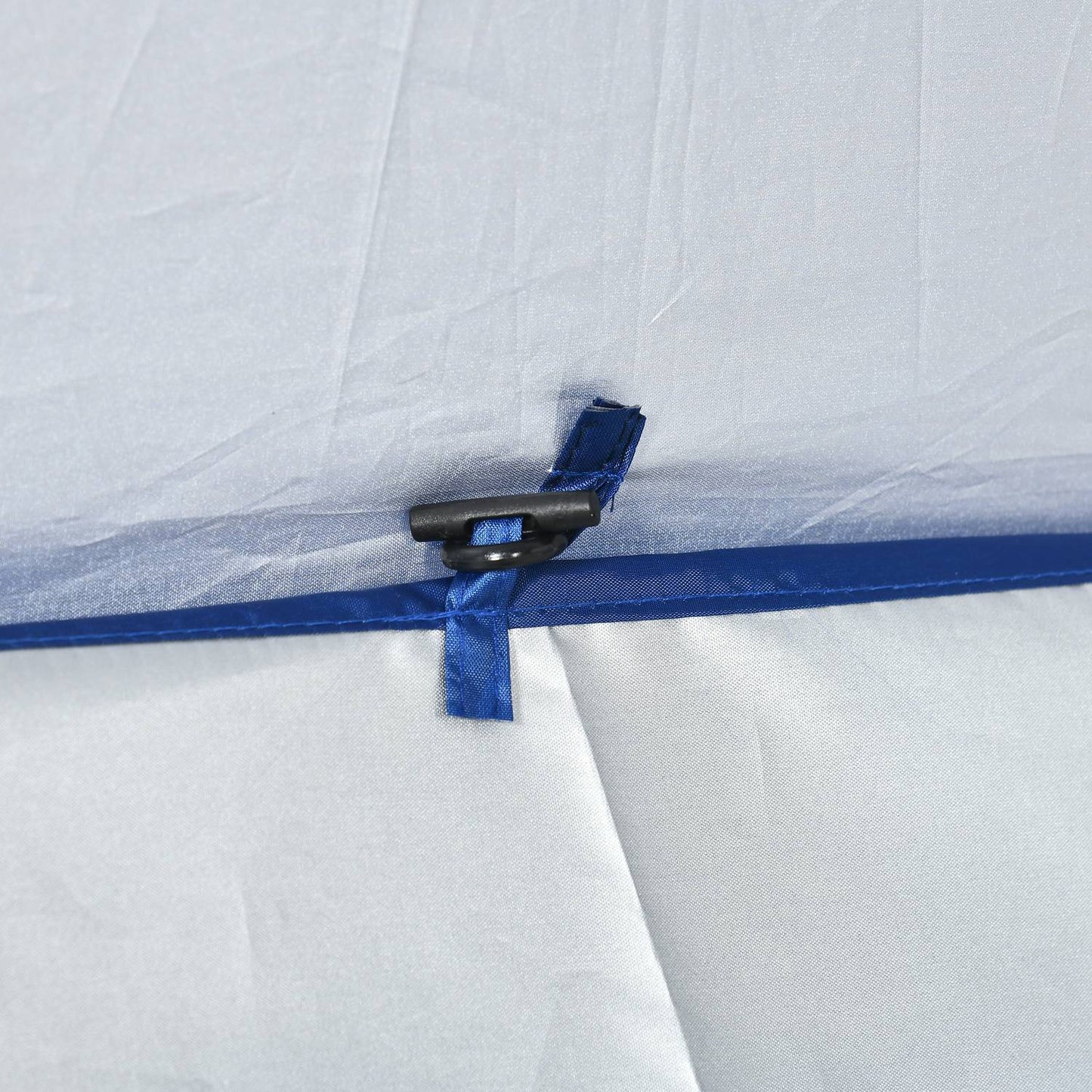 Tiltable parasol 191cm - side wall, pockets, blue